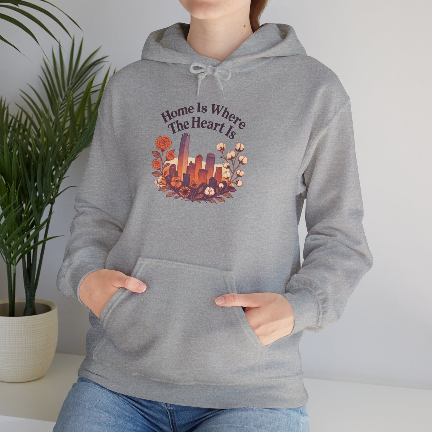 Home Is Where the Heart Is Oklahoma City Hoodie | Oklahoma Pride Gift | OKC Home Hoodie