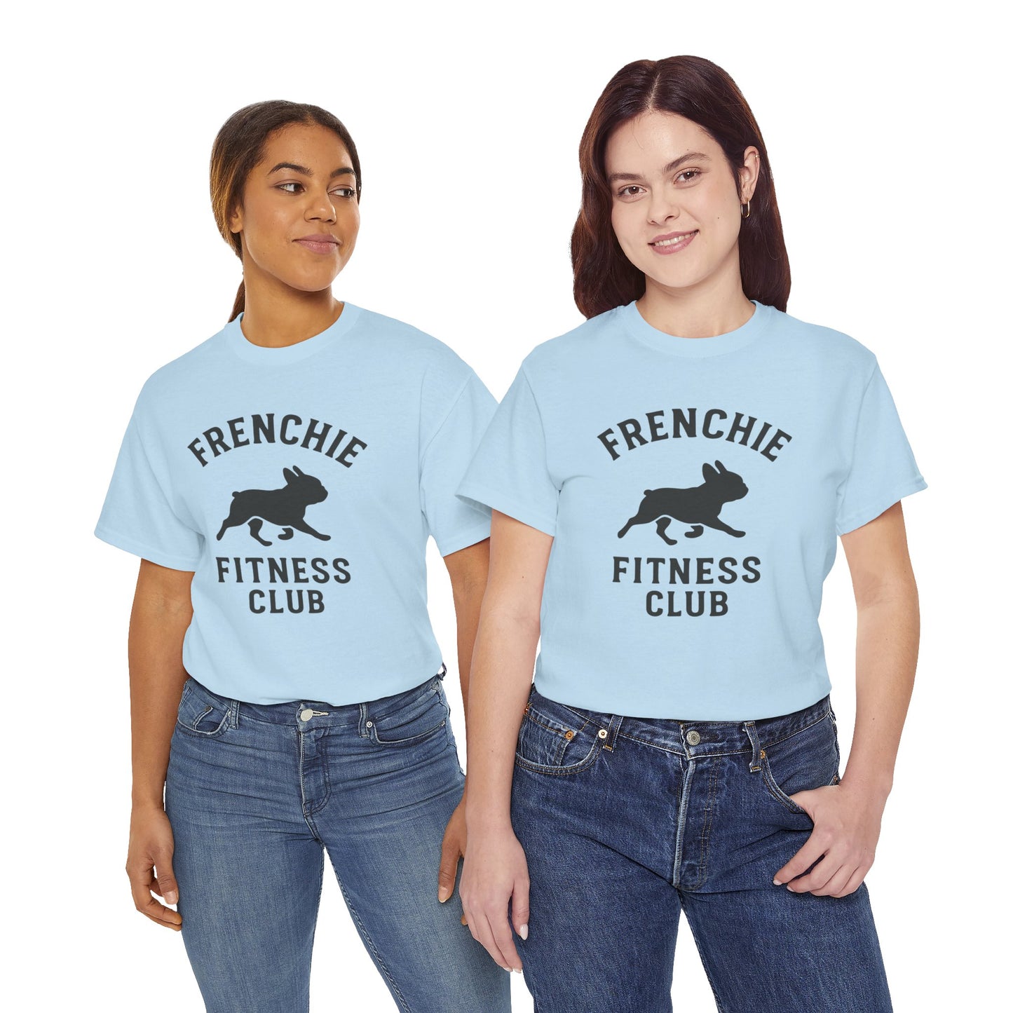 Frenchie Fitness Club T-Shirt | Funny French Bulldog Gym Tee | Dog Lover Workout Shirt | Frenchie Mom Gift | Cute Fitness Dog Graphic Tee