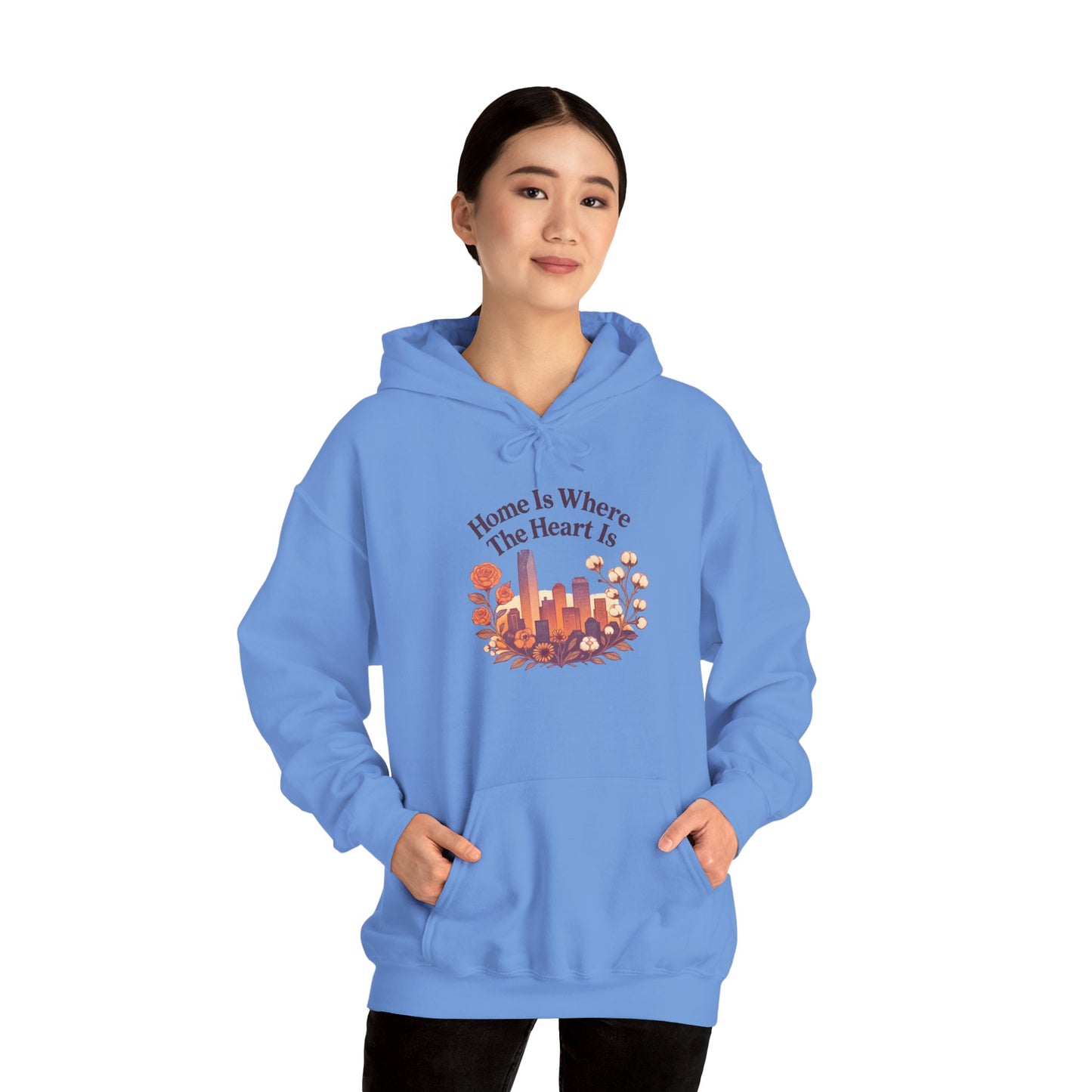 Home Is Where the Heart Is Oklahoma City Hoodie | Oklahoma Pride Gift | OKC Home Hoodie