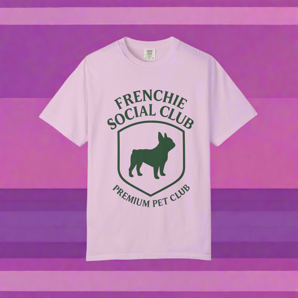French Bulldog Club T-Shirt | Unisex Frenchie Graphic Tee | Retro Dog Lover Shirt | Minimal Country Club Style Frenchie Gift
