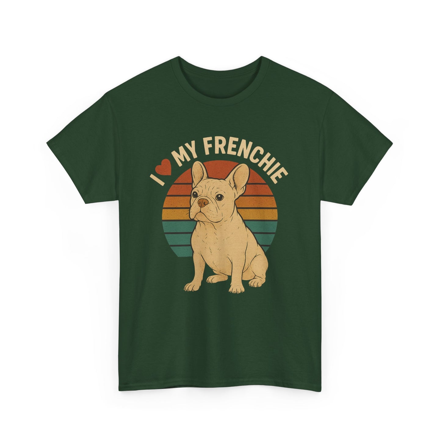 I Love My Frenchie T-Shirt | Retro Cream French Bulldog Tee | Cute Dog Mom Gift | Vintage Frenchie Lover Shirt | Soft Unisex Graphic Top