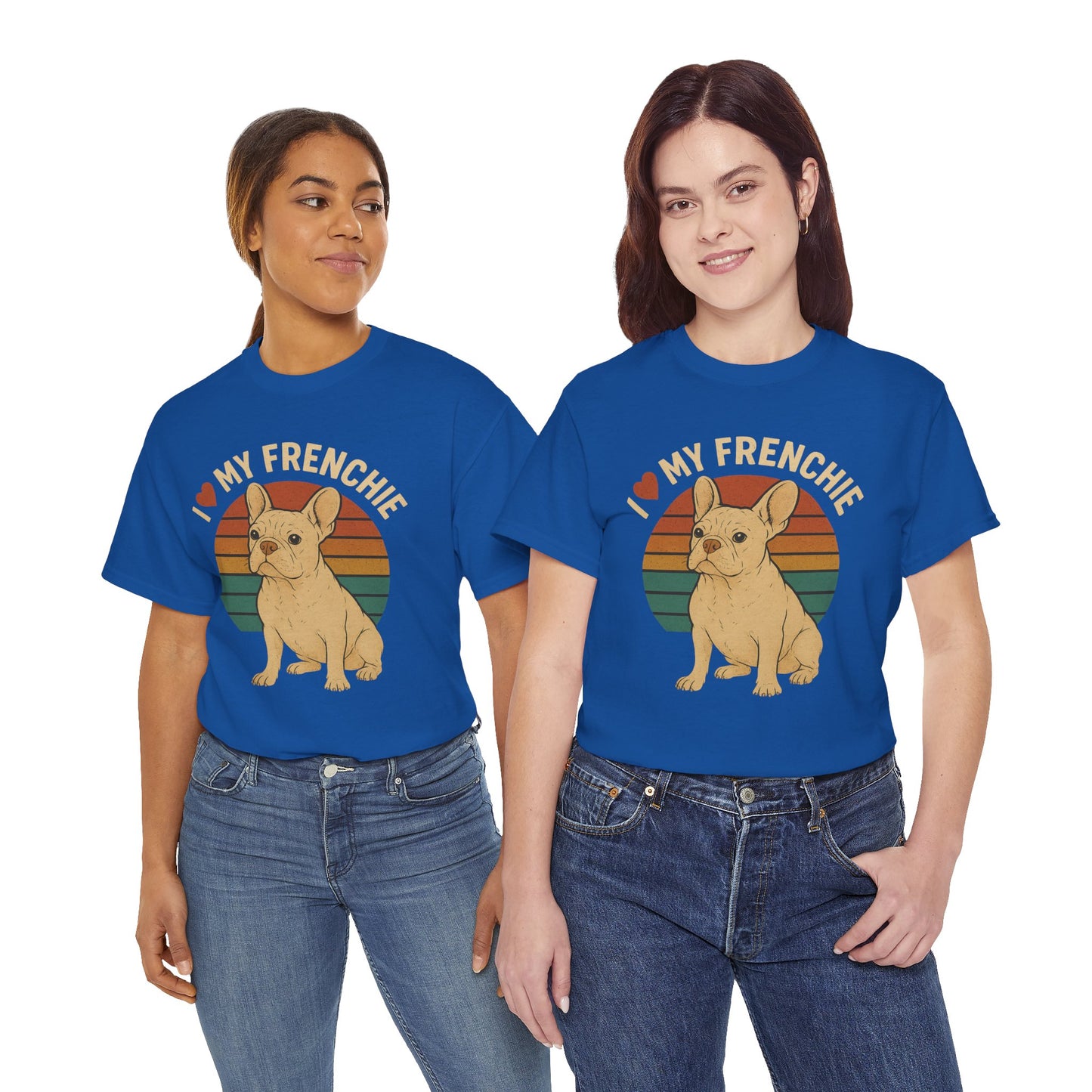 I Love My Frenchie T-Shirt | Retro Cream French Bulldog Tee | Cute Dog Mom Gift | Vintage Frenchie Lover Shirt | Soft Unisex Graphic Top