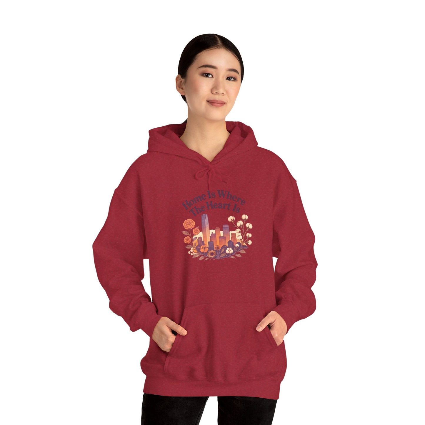 Home Is Where the Heart Is Oklahoma City Hoodie | Oklahoma Pride Gift | OKC Home Hoodie