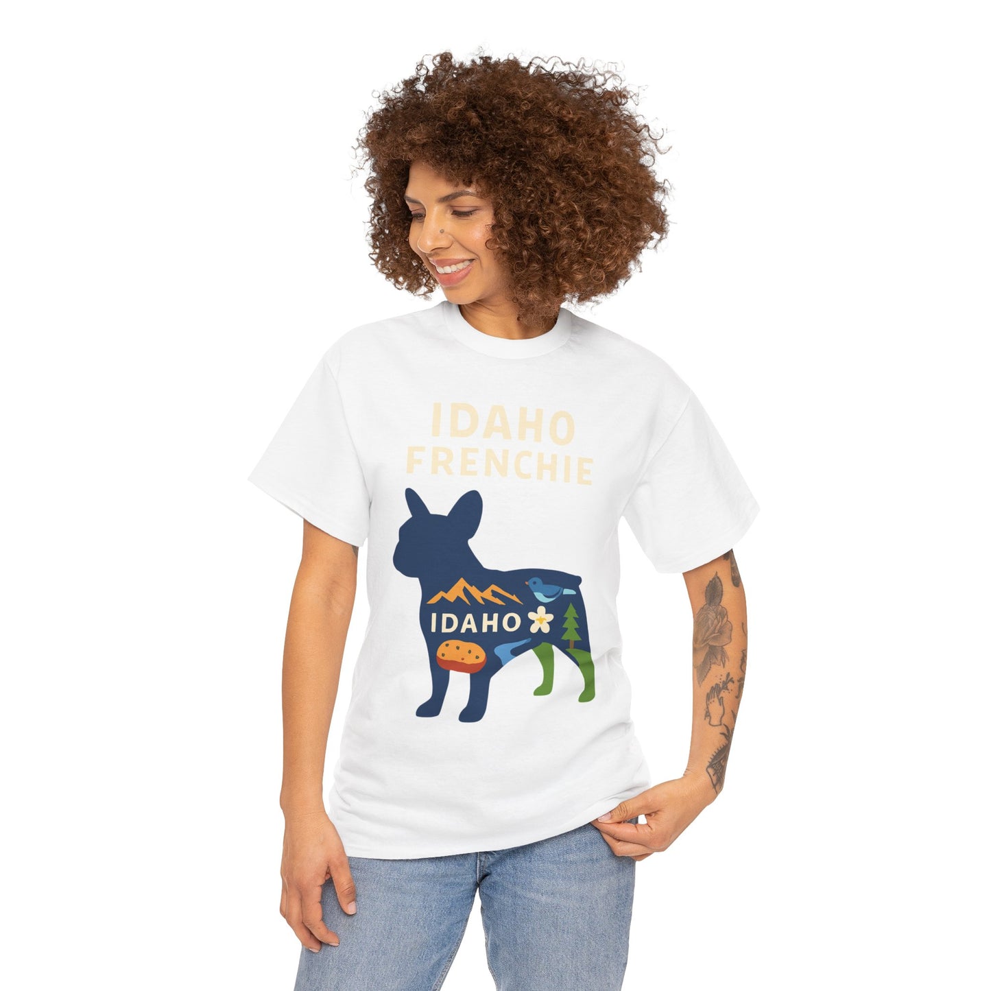 Idaho Frenchie T-Shirt | Idaho Dog Lover Tee | French Bulldog State Shirt | Idaho Gift for Frenchie Owners | Cute Frenchie Graphic Tee