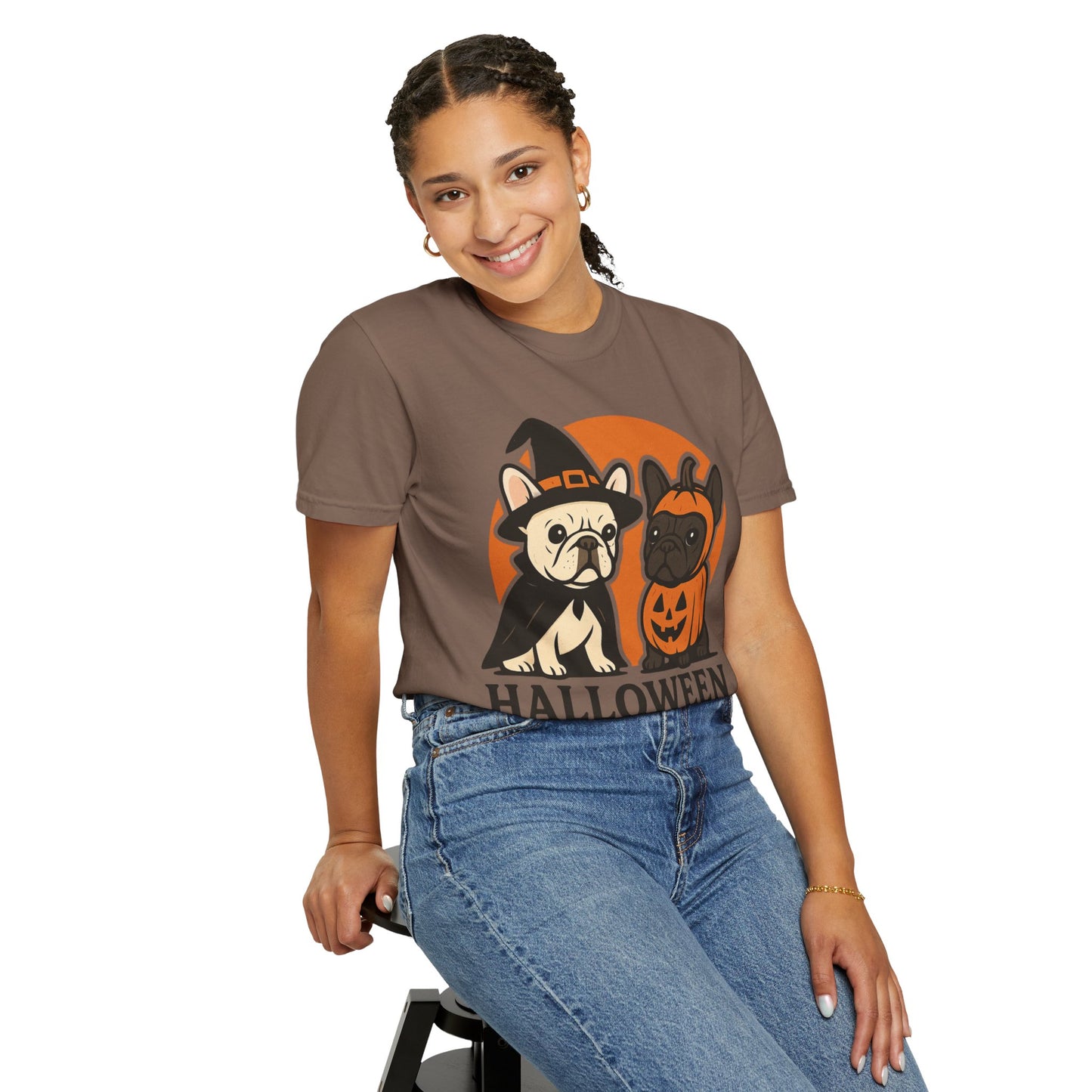 French Bulldog Halloween Sweatshirt | Spooky Frenchie Pullover | Ghost Dog Lover Crewneck | Cute Pumpkin Fall Sweater