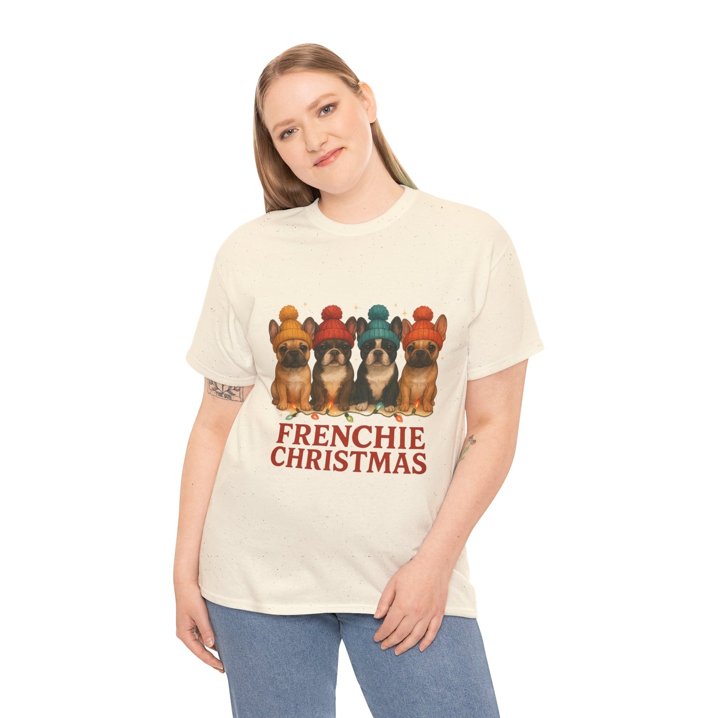 Frenchie Christmas Shirt | Cute French Bulldog Holiday Tee | Frenchie Dog Lovers Xmas Gift | Cozy Winter Pup T-Shirt