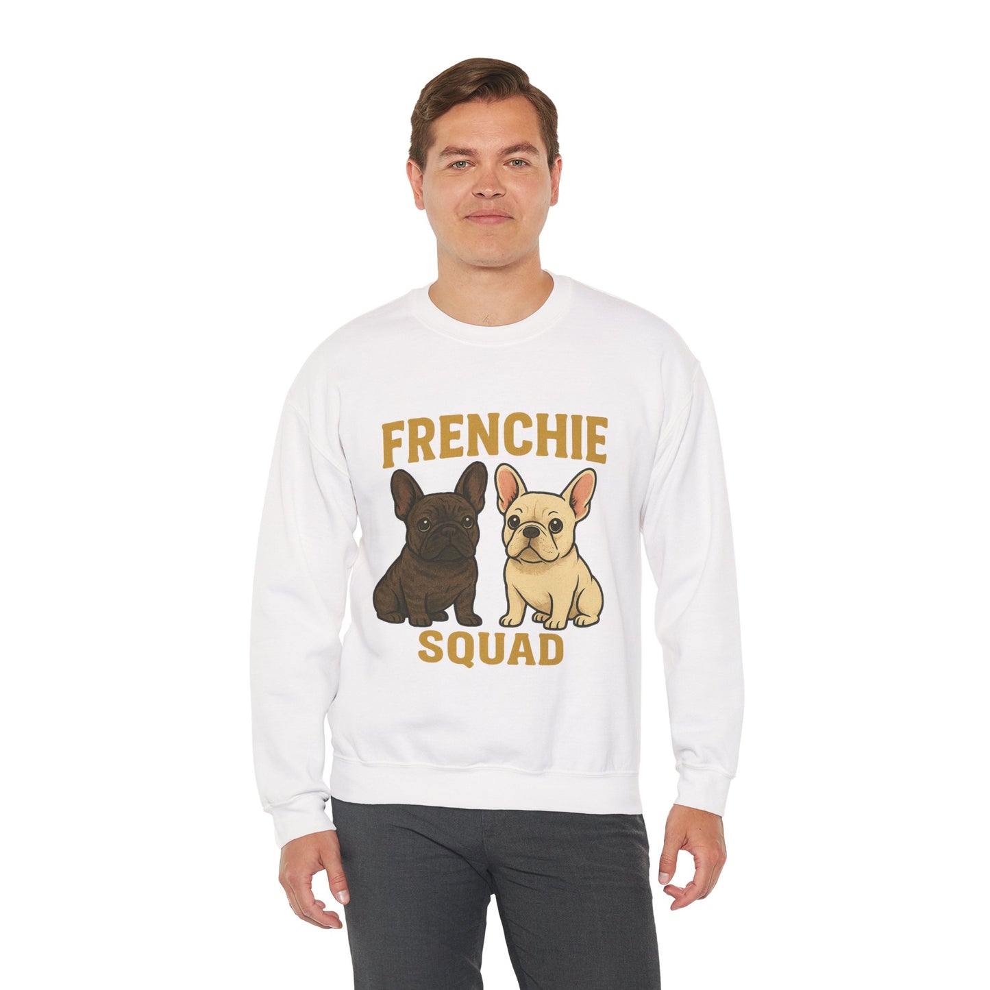 Frenchie Squad Sweatshirt | Cute French Bulldog Pullover | Dog Lover Crewneck | Matching Frenchie Mom & Dad Sweater