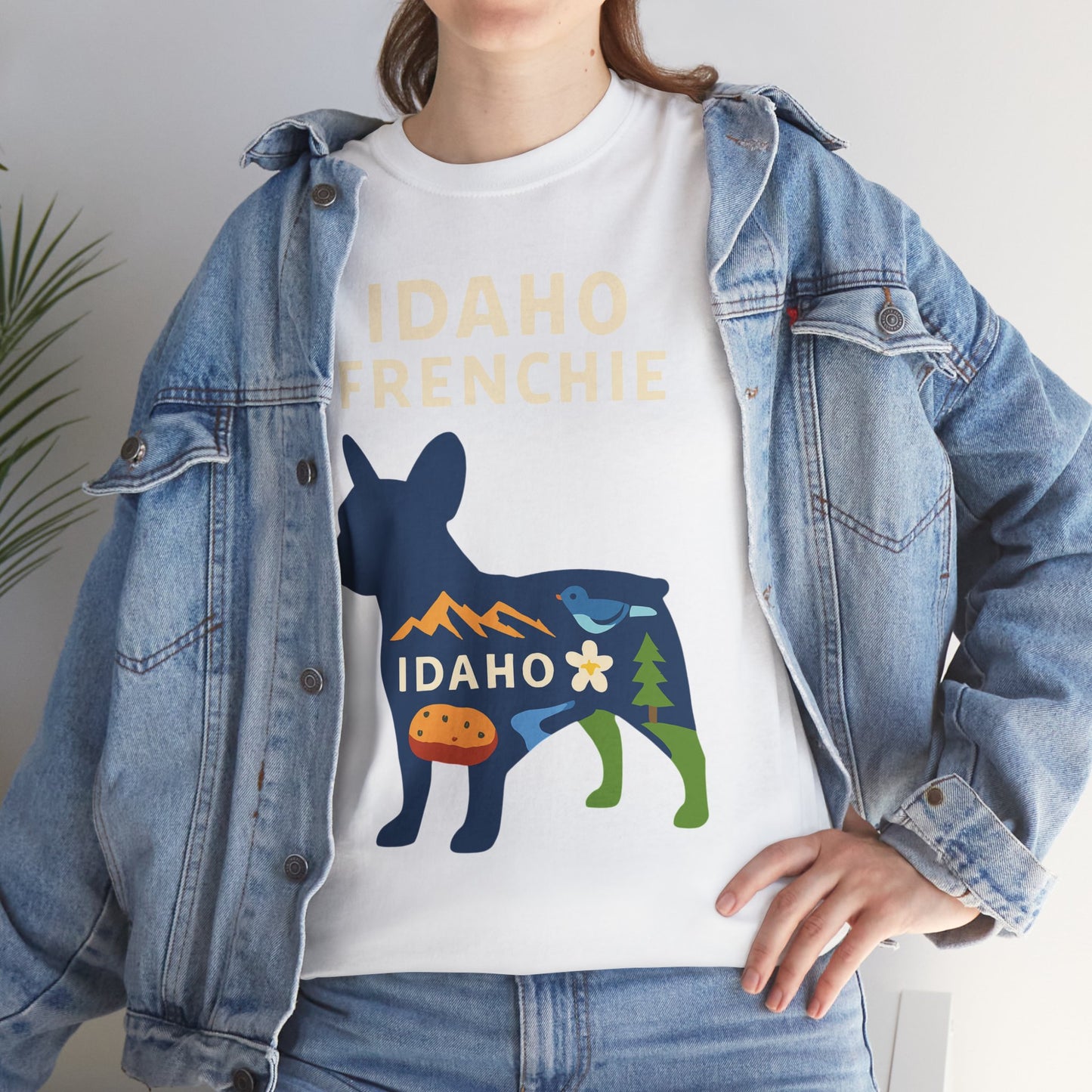 Idaho Frenchie T-Shirt | Idaho Dog Lover Tee | French Bulldog State Shirt | Idaho Gift for Frenchie Owners | Cute Frenchie Graphic Tee