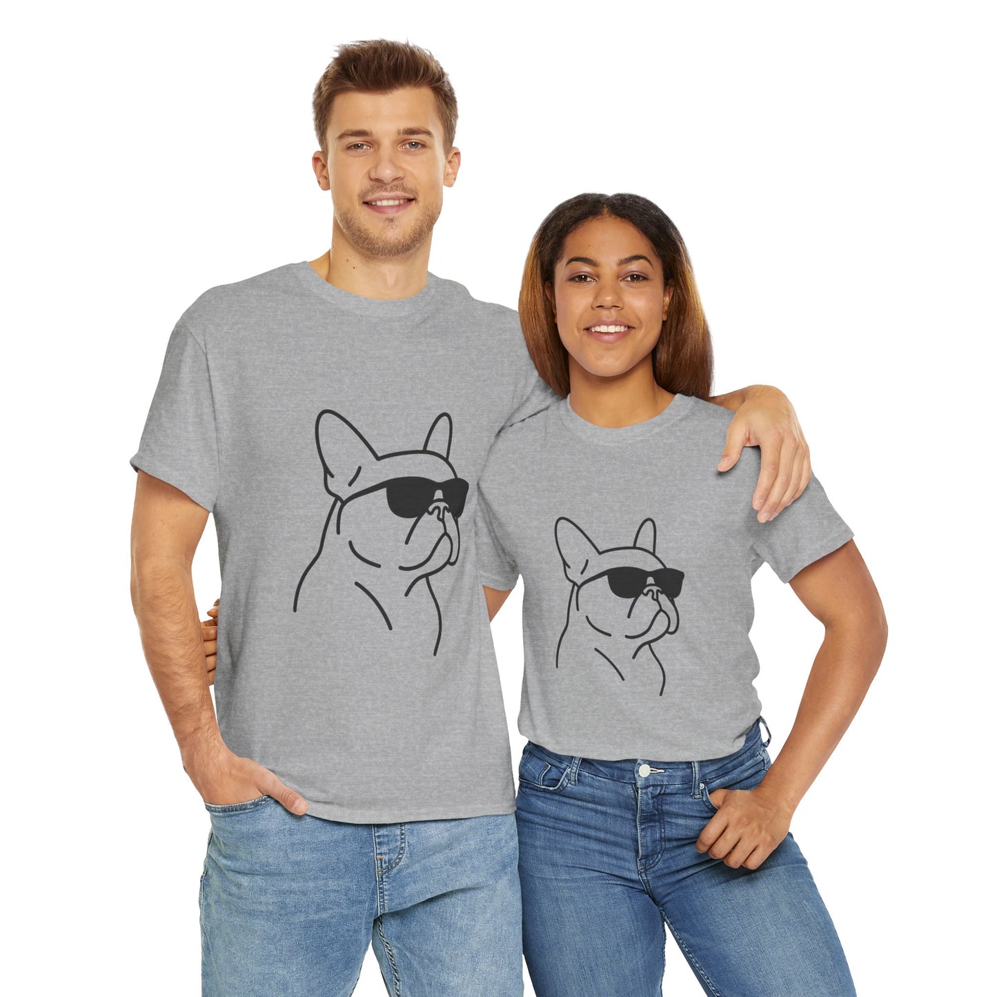 Cool Frenchie Line Art T-Shirt | Minimalist French Bulldog Tee | Dog Lover Gift | Frenchie Mom Shirt | Cute Pet Outline Graphic Tee