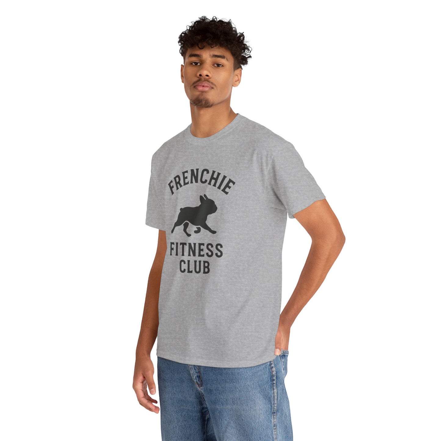 Frenchie Fitness Club T-Shirt | Funny French Bulldog Gym Tee | Dog Lover Workout Shirt | Frenchie Mom Gift | Cute Fitness Dog Graphic Tee