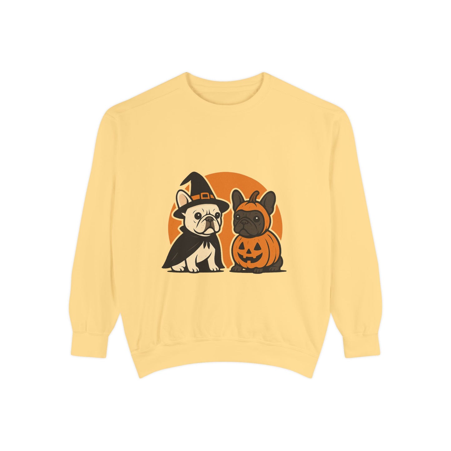 French Bulldog Halloween Sweatshirt | Spooky Frenchie Pullover | Witch Dog Lover Crewneck | Cute Pumpkin Fall Sweater