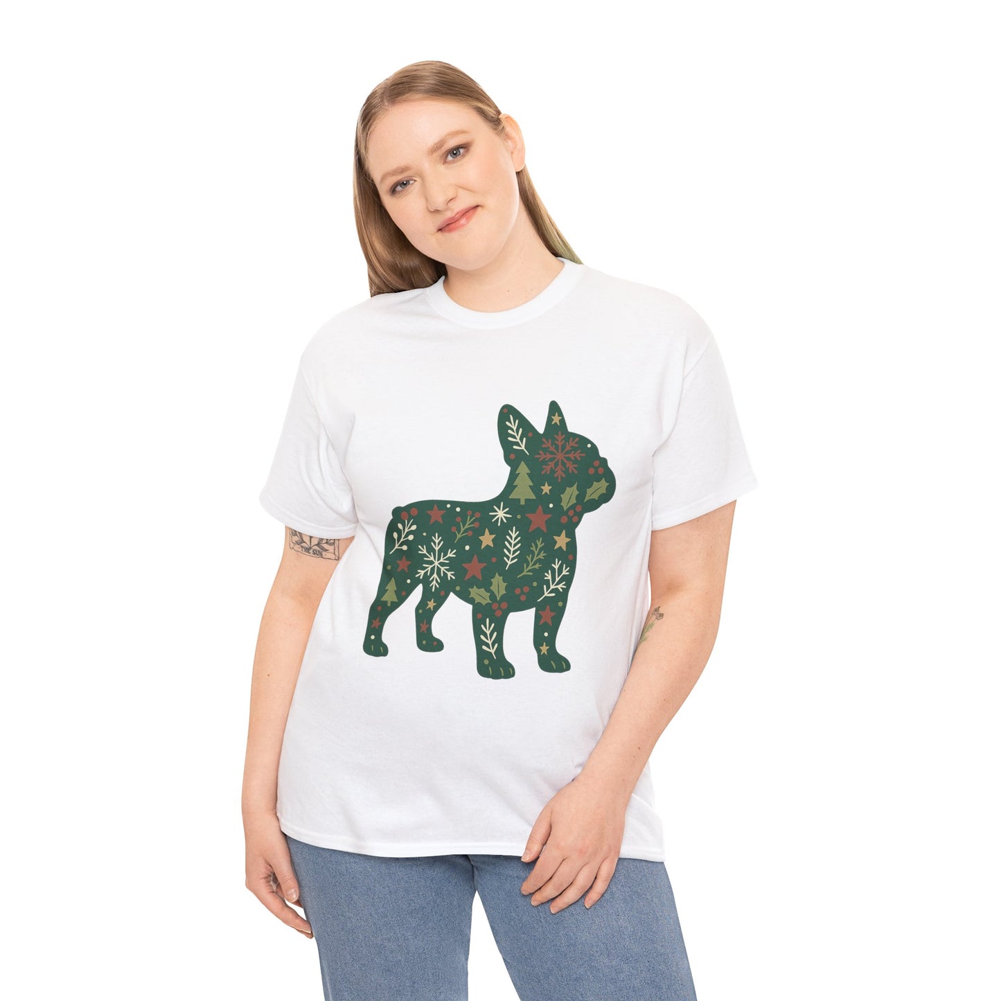 Christmas Frenchie Sweatshirt | Holiday French Bulldog Silhouette | Festive Dog Lover Gift | Cute Winter Frenchie Apparel