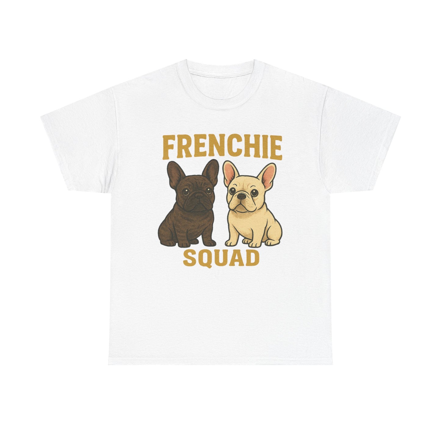 Frenchie Squad T-Shirt | Matching French Bulldog Lover Tee | Retro Dog Mom & Dad Shirt | Cute Frenchie Crew Top | Brindle & Cream Bulldog Graphic