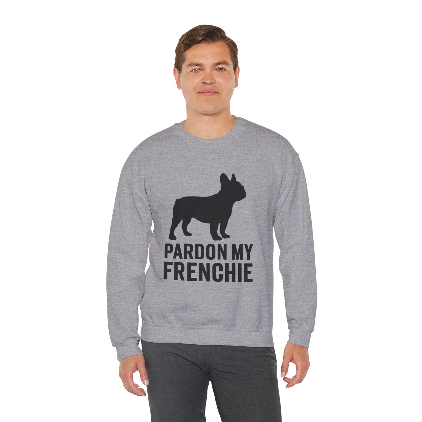 Pardon My Frenchie Pullover | Retro French Bulldog Sweatshirt | Funny Dog Lover Crewneck | Vintage Graphic Frenchie Sweater for Her or Him