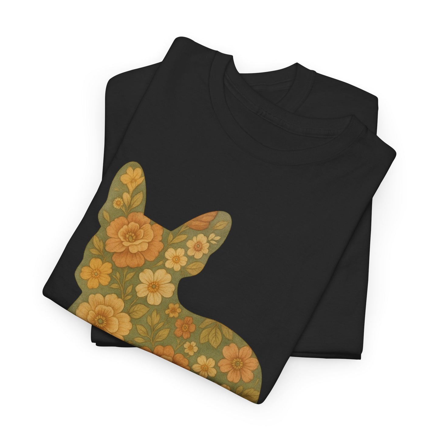 Floral Frenchie T-Shirt | Retro Flower French Bulldog Tee | Boho Dog Mom Shirt | Cute Pet Lover Gift | Vintage Botanical Dog Graphic Tee