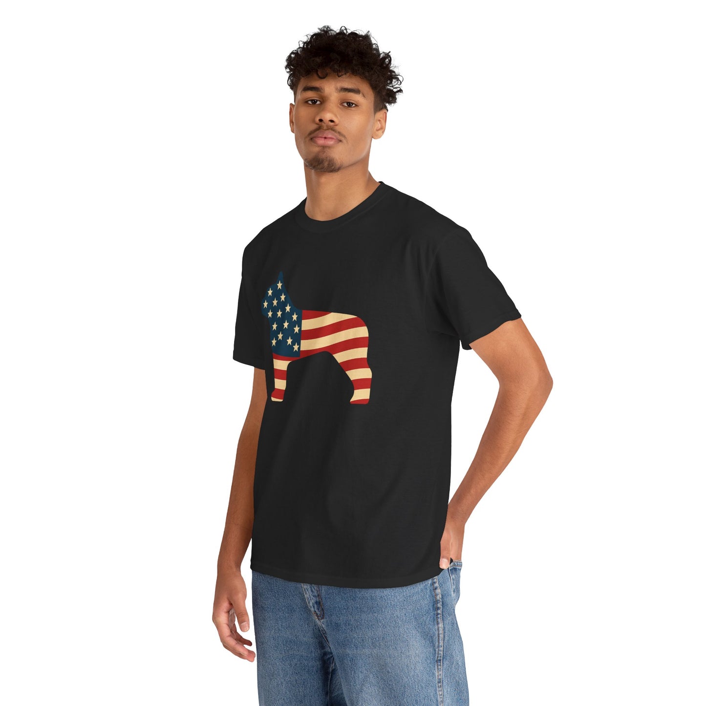 Patriotic French Bulldog T-Shirt | American Flag Frenchie Tee | USA Dog Lover Shirt | 4th of July French Bulldog Gift for Dog Moms & Dads