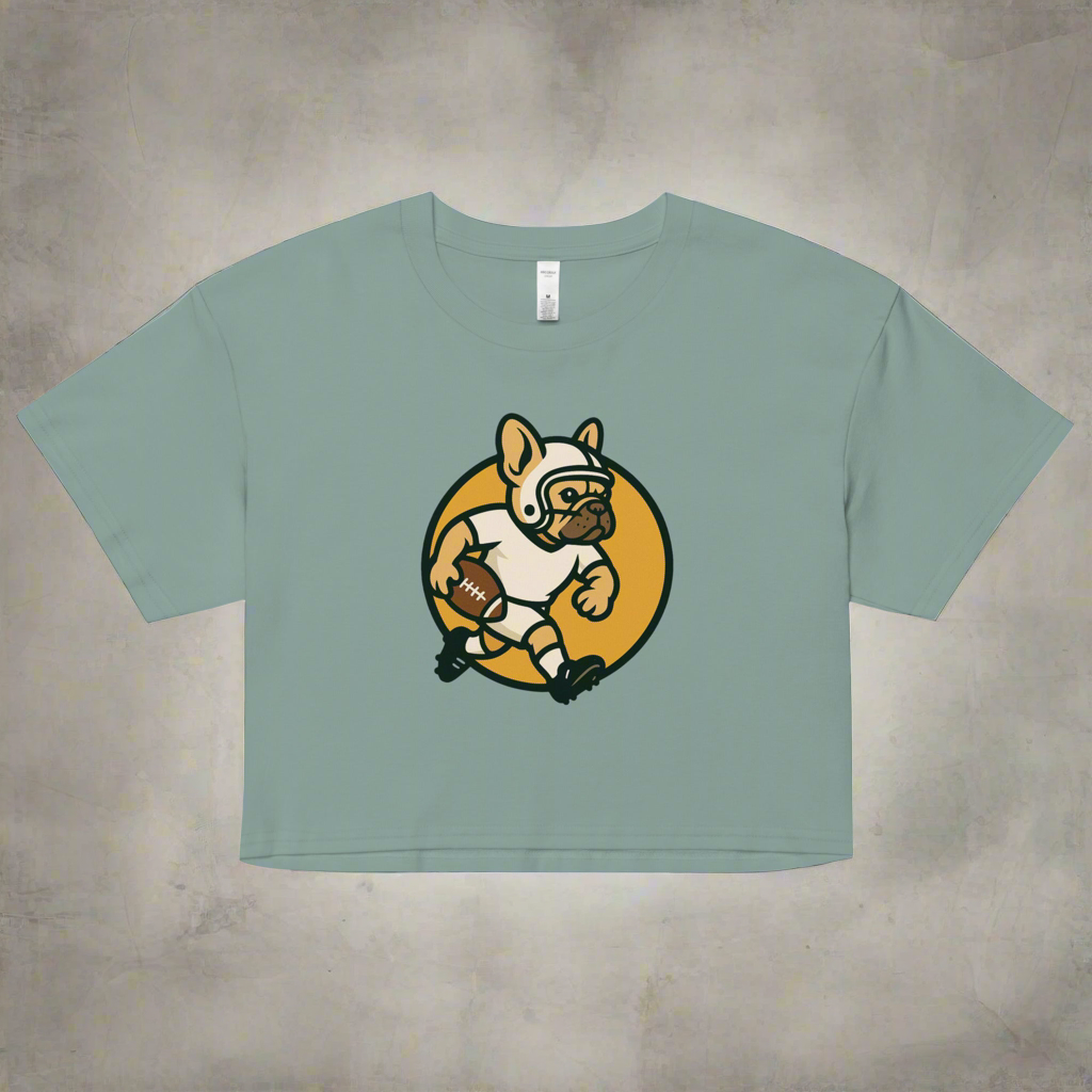 Touchdown Football Frenchie Women’s crop top