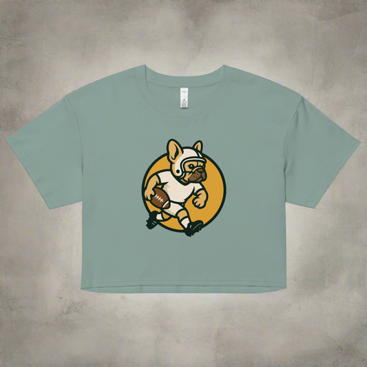 Touchdown Football Frenchie Women’s crop top