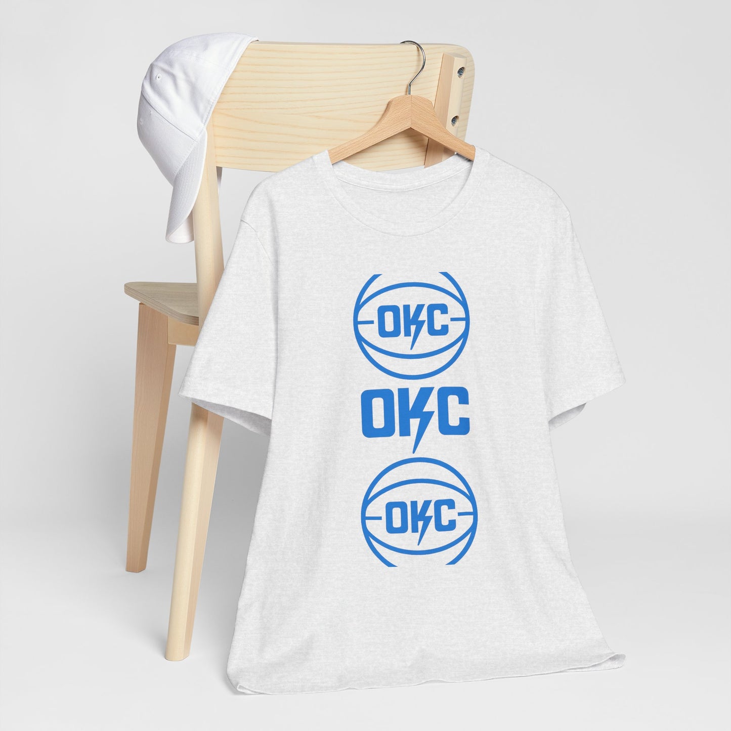 OKC Basketball T-Shirt | Oklahoma Basketball Inspired Tee | Retro Thunder Fan Shirt | Orange and Blue Game Day Graphic Tee