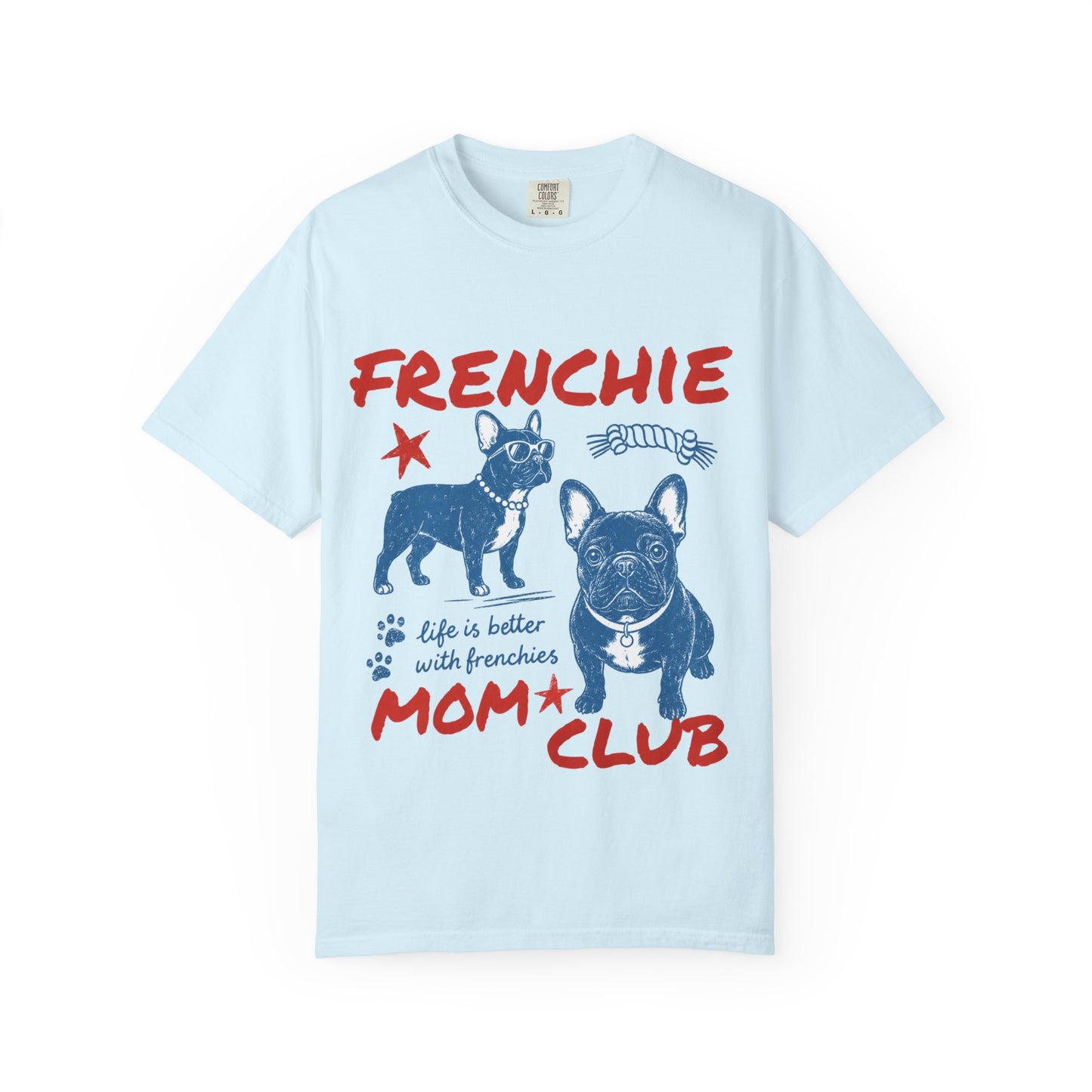 Frenchie Mom Club Shirt, French Bulldog Mom Tee, Frenchie Mama Shirt, Dog Mom Gift, Vintage French Bulldog Graphic Tee, Frenchie Lover Shirt