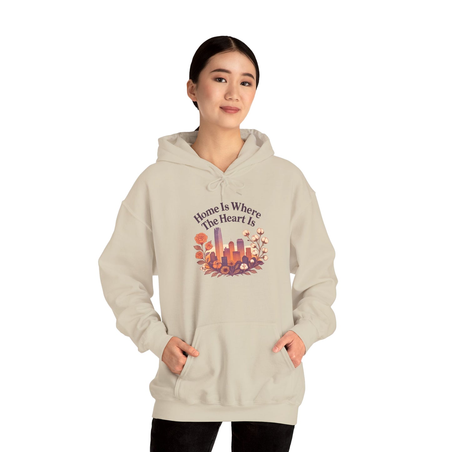 Home Is Where the Heart Is Oklahoma City Hoodie | Oklahoma Pride Gift | OKC Home Hoodie