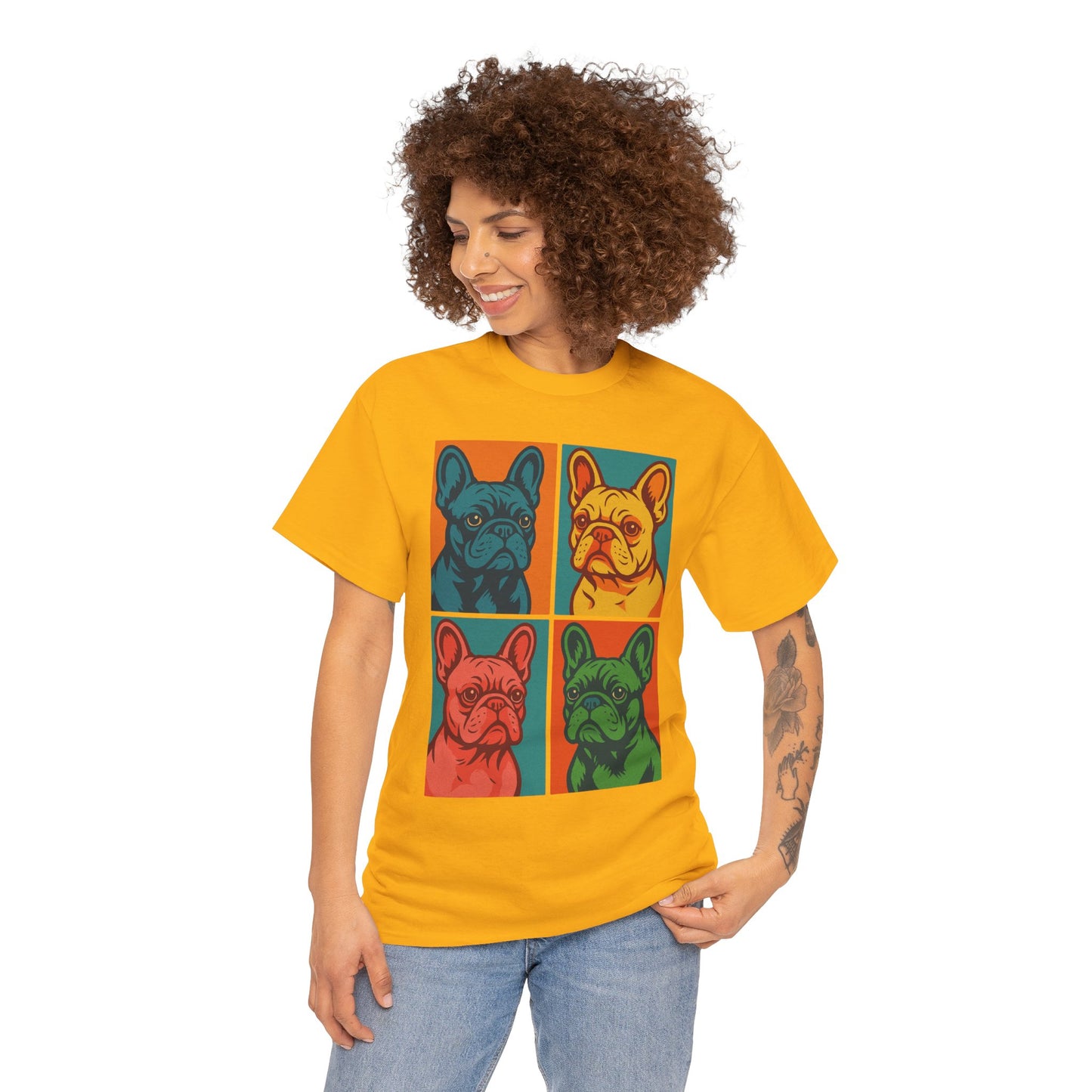 Pop Art French Bulldog T-Shirt • Colorful Frenchie Dog Tee • Retro Pop Art Dog Shirt • French Bulldog Lover Gift • Bright Graphic Dog Tee