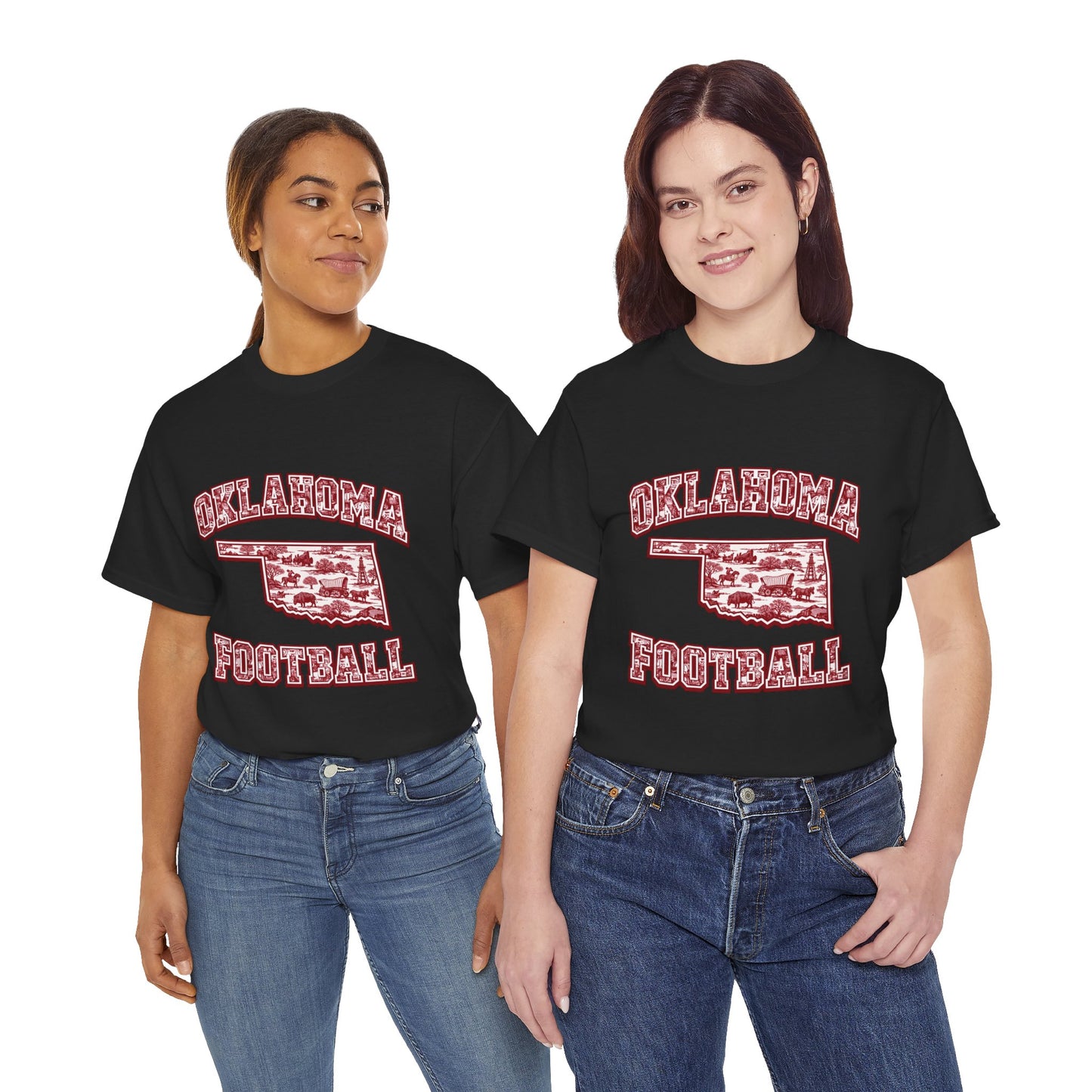 Oklahoma Football Shirt, Vintage Oklahoma Game Day Tee, Crimson Football Fan Shirt, Oklahoma State Toile Graphic Tee, College Football Gift