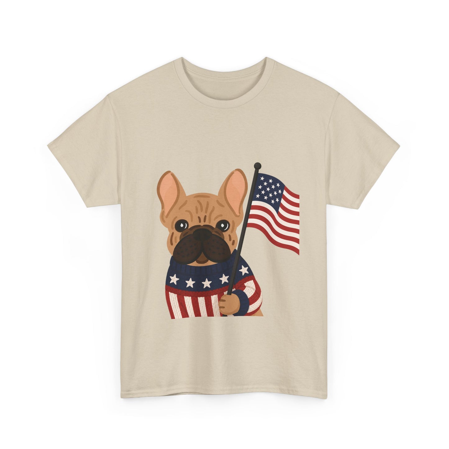 Patriotic French Bulldog Shirt, American Flag Frenchie Tee, Fourth of July Dog Lover Shirt, USA French Bulldog Gift, Patriotic Puppy Sweater Tee
