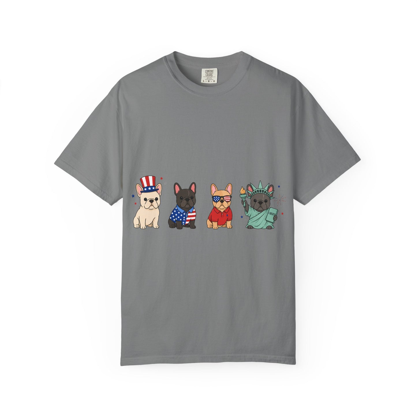 Patriotic French Bulldog Shirt, 4th of July Frenchie Tee, American Frenchie Shirt, USA Dog Lover Shirt, Independence Day French Bulldog Tee, Patriotic Dog Shirt, July Fourth Gift