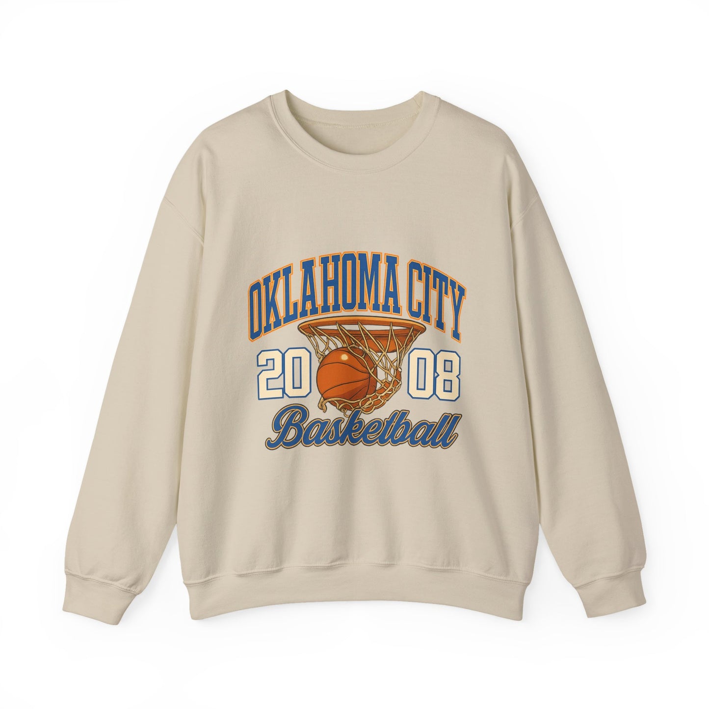 Oklahoma City Basketball Sweatshirt, Unisex Crewneck, Sports Fan Gift, Casual Wear, Basketball Apparel, Team Pride