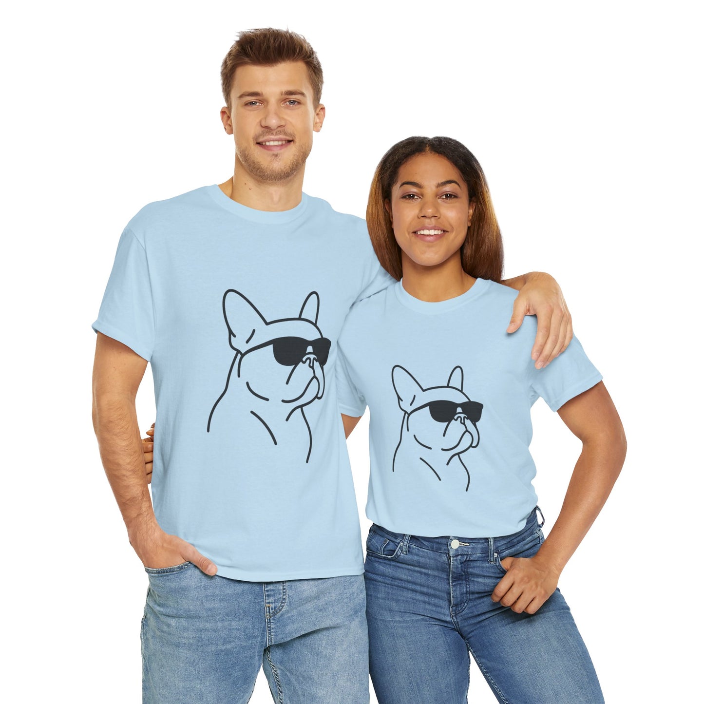 Cool Frenchie Line Art T-Shirt | Minimalist French Bulldog Tee | Dog Lover Gift | Frenchie Mom Shirt | Cute Pet Outline Graphic Tee