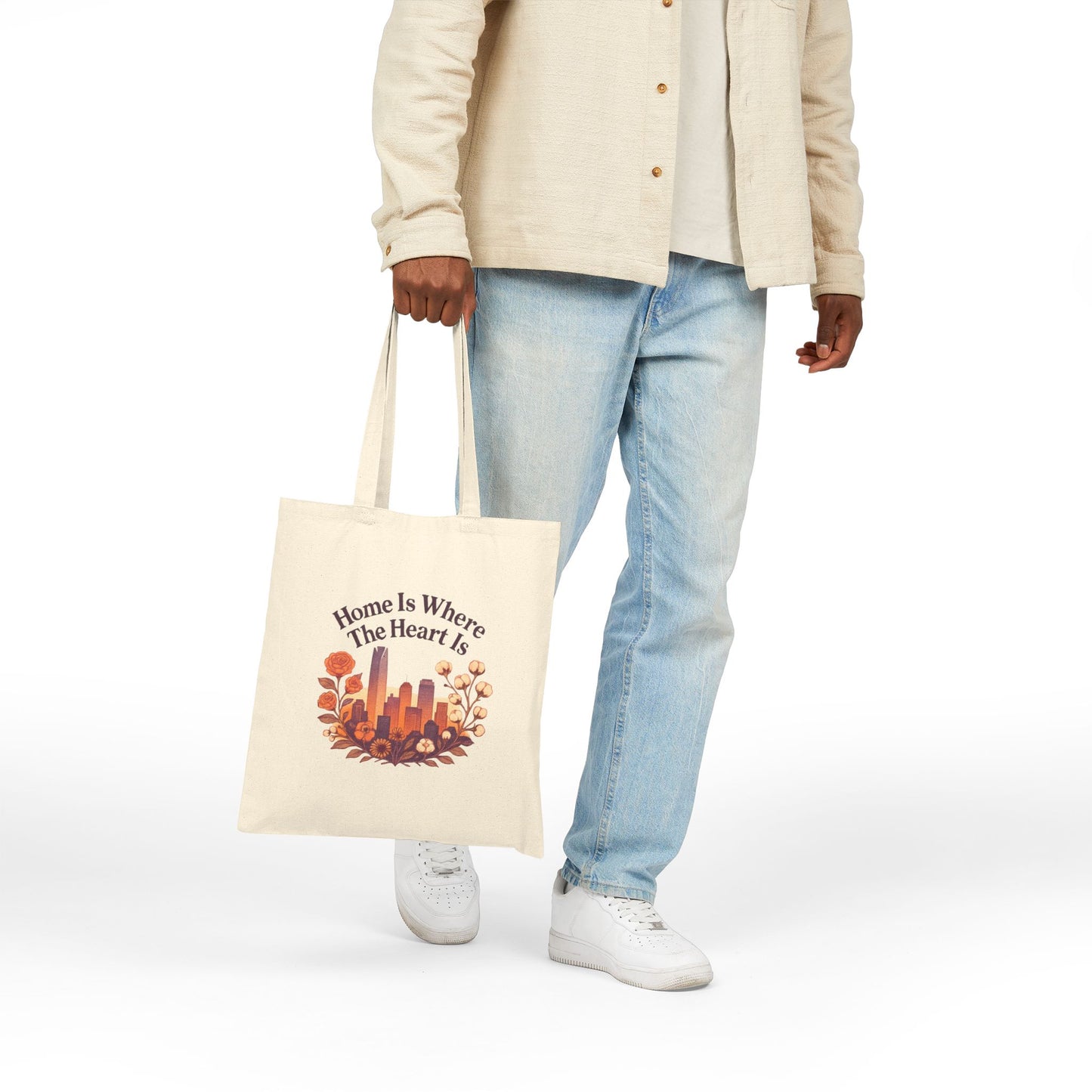 Home Is Where the Heart Is Oklahoma City Bag | Oklahoma Pride Gift | OKC Home Bag