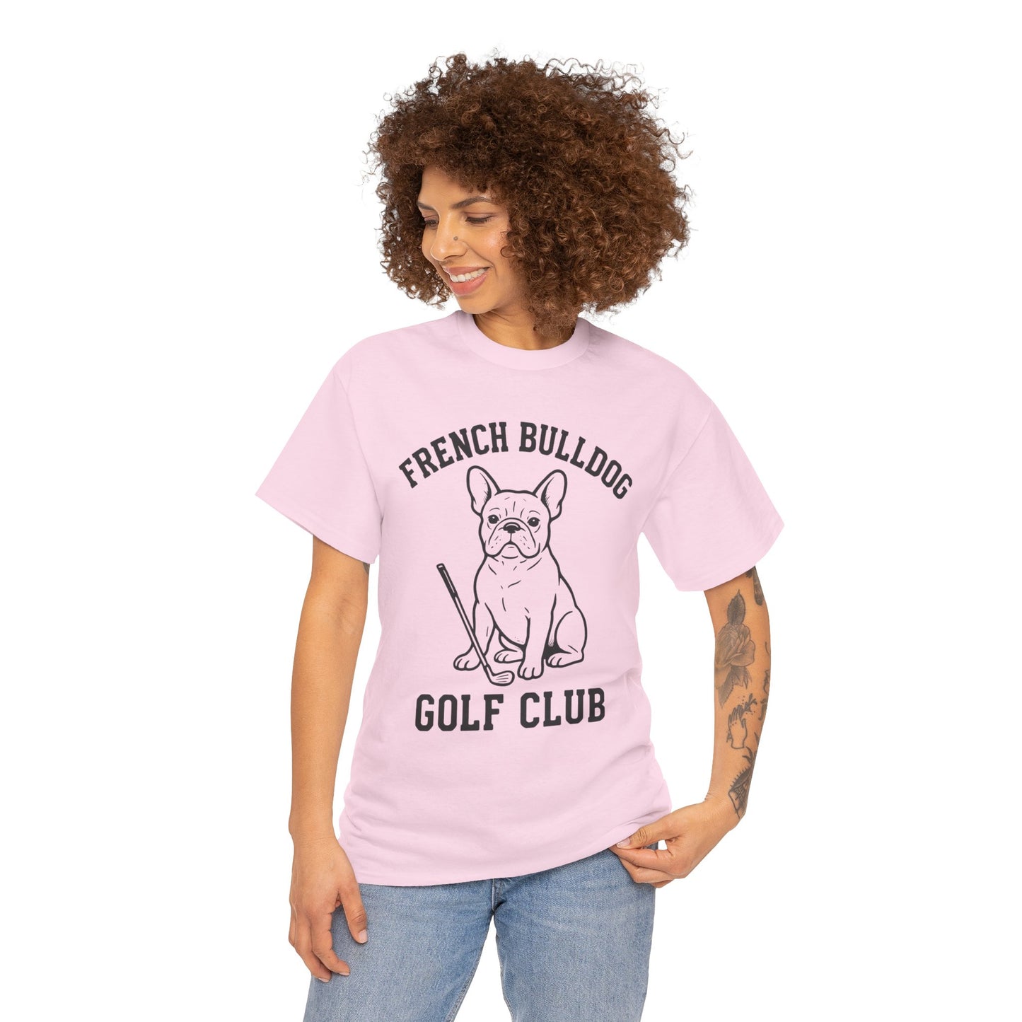 French Bulldog Golf Club Shirt | Frenchie Golf Tee | Frenchie Lover Gift | Dog Dad Golf Shirt | Dog Mom Golf Apparel | Retro Line Art Bulldog Tee