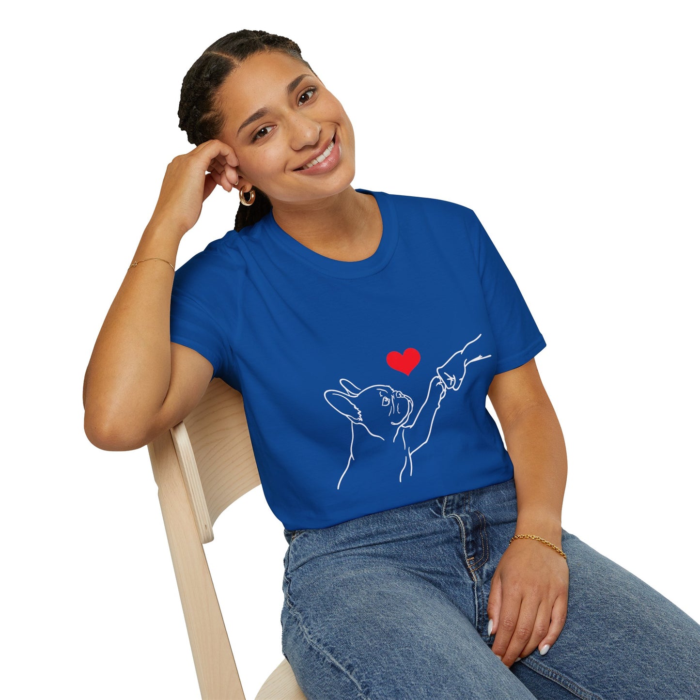 French Bulldog Love Shirt, Frenchie Mom Gift, French Bulldog Dad Shirt, Minimalist Frenchie Tee, Dog Lover Gift, French Bulldog Outline Shirt, Pet Memorial Tee
