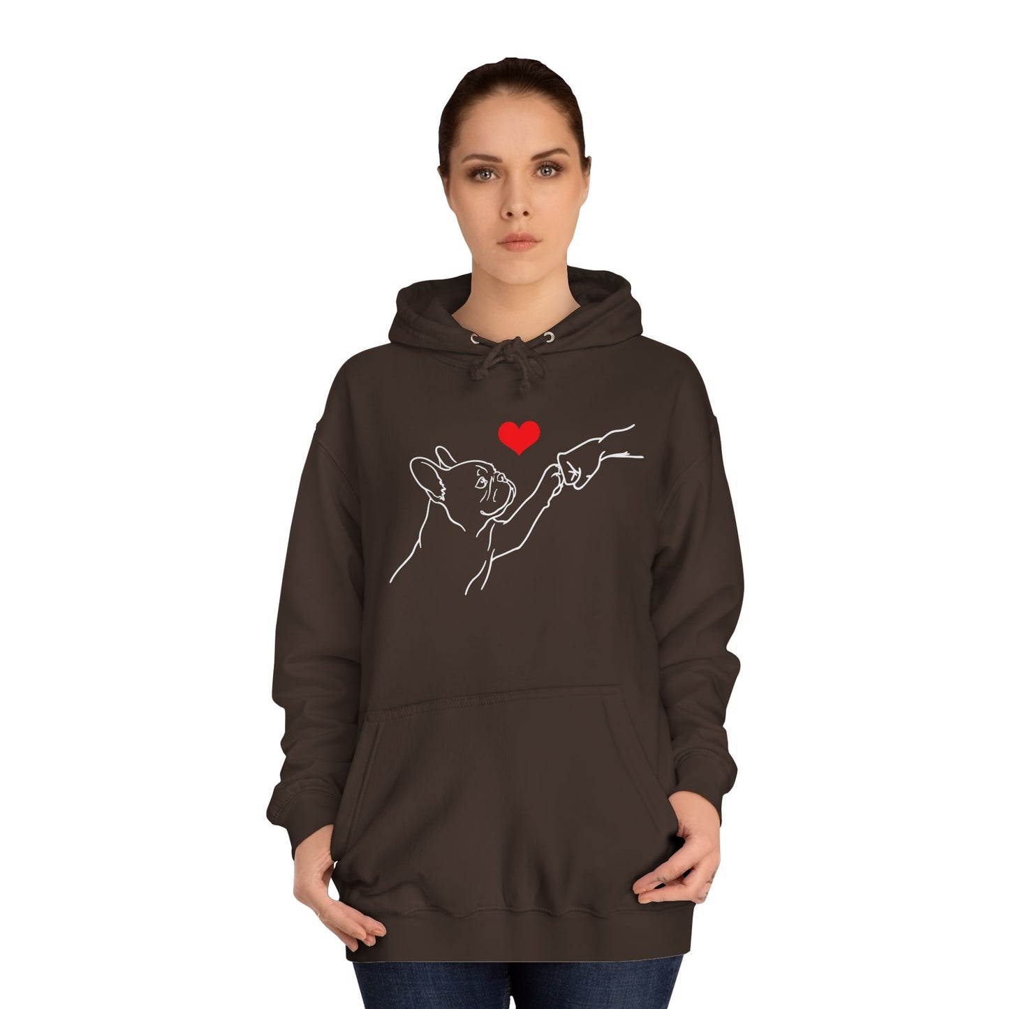 French Bulldog Hoodie, Frenchie Love Hoodie, Frenchie Mom Gift, Dog Lover Hoodie, Minimalist French Bulldog Sweatshirt, Frenchie Dad Gift, Pet Parent Hoodie