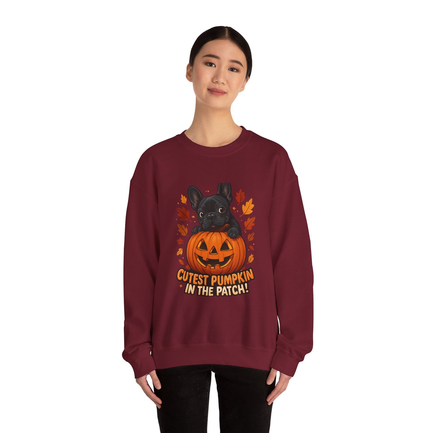 Cutest Pumpkin in the Patch Sweatshirt | Frenchie Fall Crewneck | Halloween Dog Lover Gift | Cozy French Bulldog Pumpkin Patch Pullover