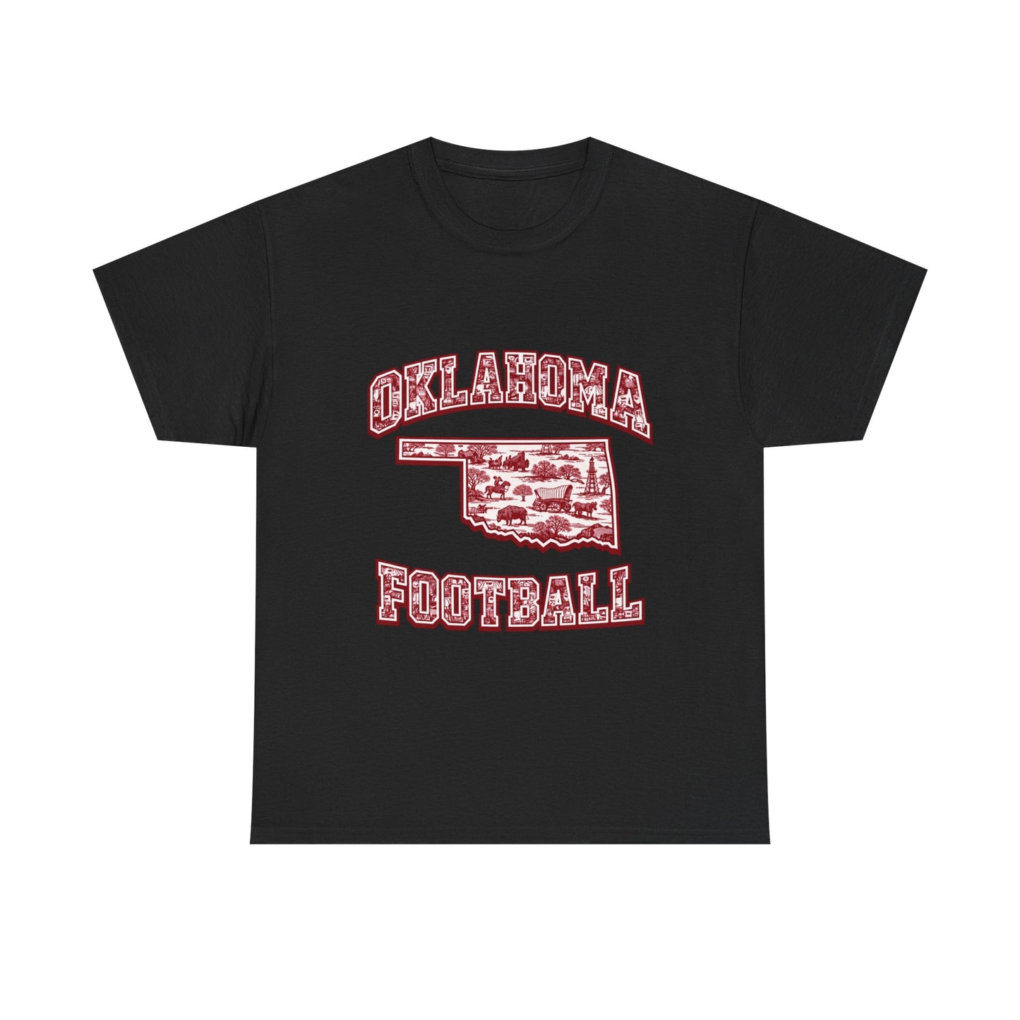 Oklahoma Football Shirt, Vintage Oklahoma Game Day Tee, Crimson Football Fan Shirt, Oklahoma State Toile Graphic Tee, College Football Gift