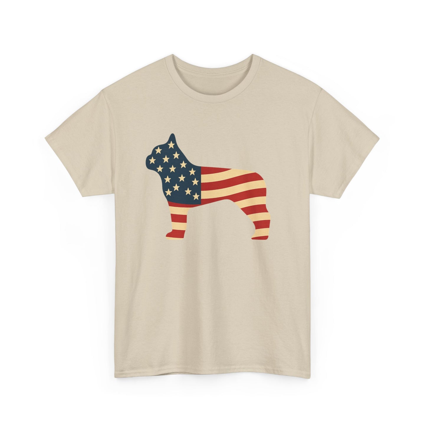 Patriotic French Bulldog T-Shirt | American Flag Frenchie Tee | USA Dog Lover Shirt | 4th of July French Bulldog Gift for Dog Moms & Dads