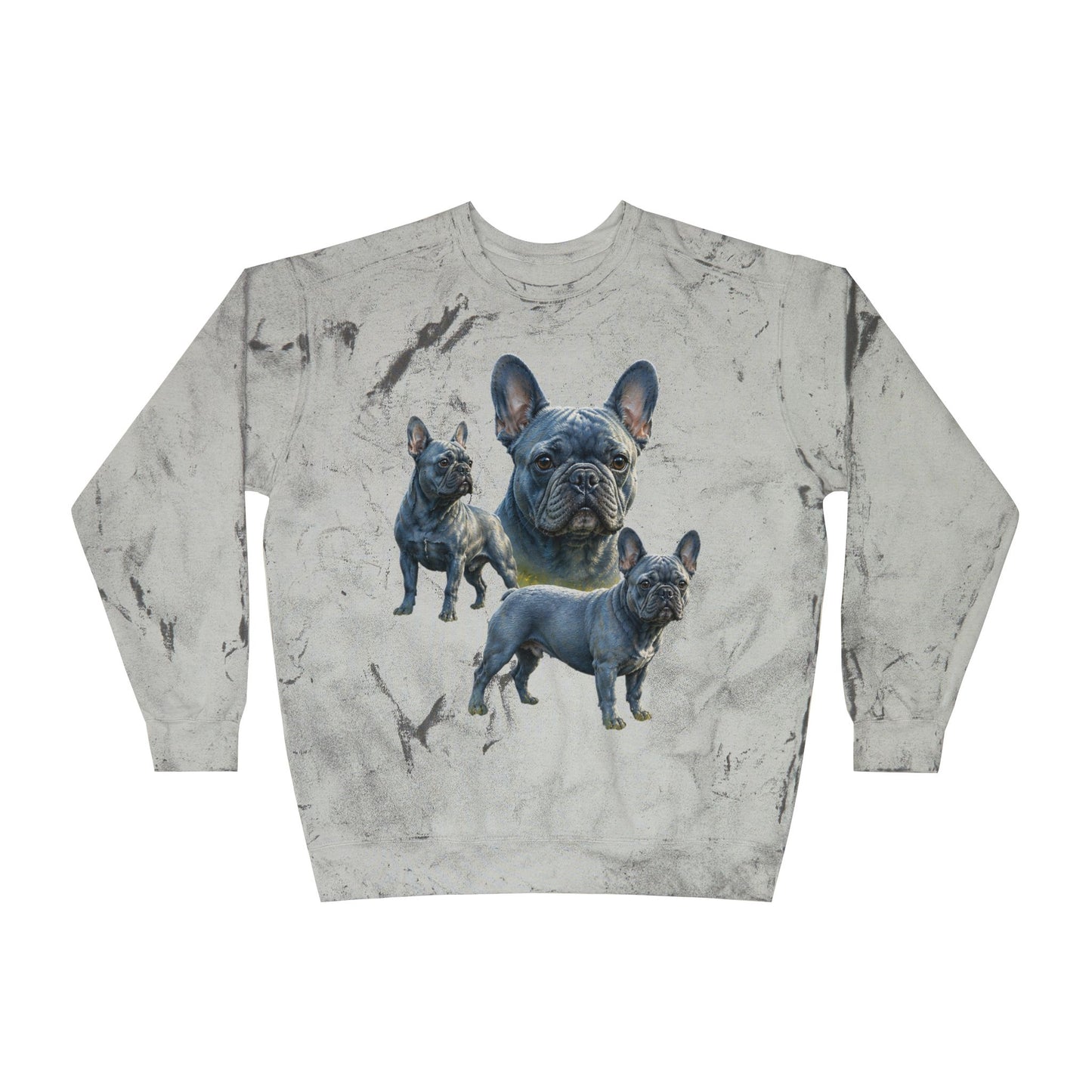 Blue French Bulldog Sweatshirt, Frenchie Crewneck, Realistic French Bulldog Sweatshirt, Dog Mom Gift, Blue Frenchie Graphic Sweatshirt, French Bulldog Lover