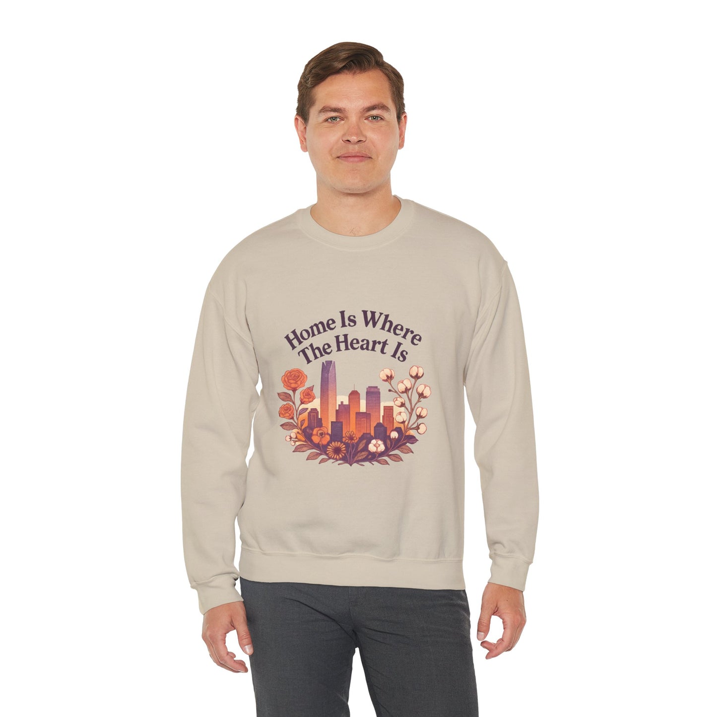 Home Is Where the Heart Is Oklahoma City Sweatshirt| OKC Pride Shirt | Oklahoma Love Sweatshirt
