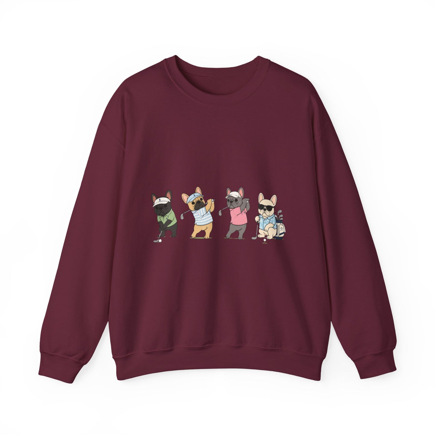Frenchie Golf Sweatshirt, French Bulldog Golf Crewneck, Funny Golf Dog Sweatshirt, Golf Lover Gift, Country Club Frenchie Pullover