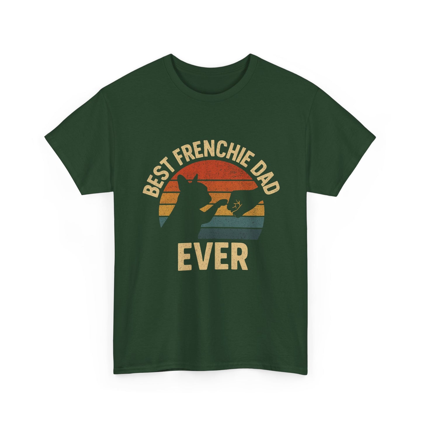 Best Frenchie Dad Ever T-Shirt – Vintage French Bulldog Tee, Funny Dog Lover Gift, Retro Pet Dad Shirt