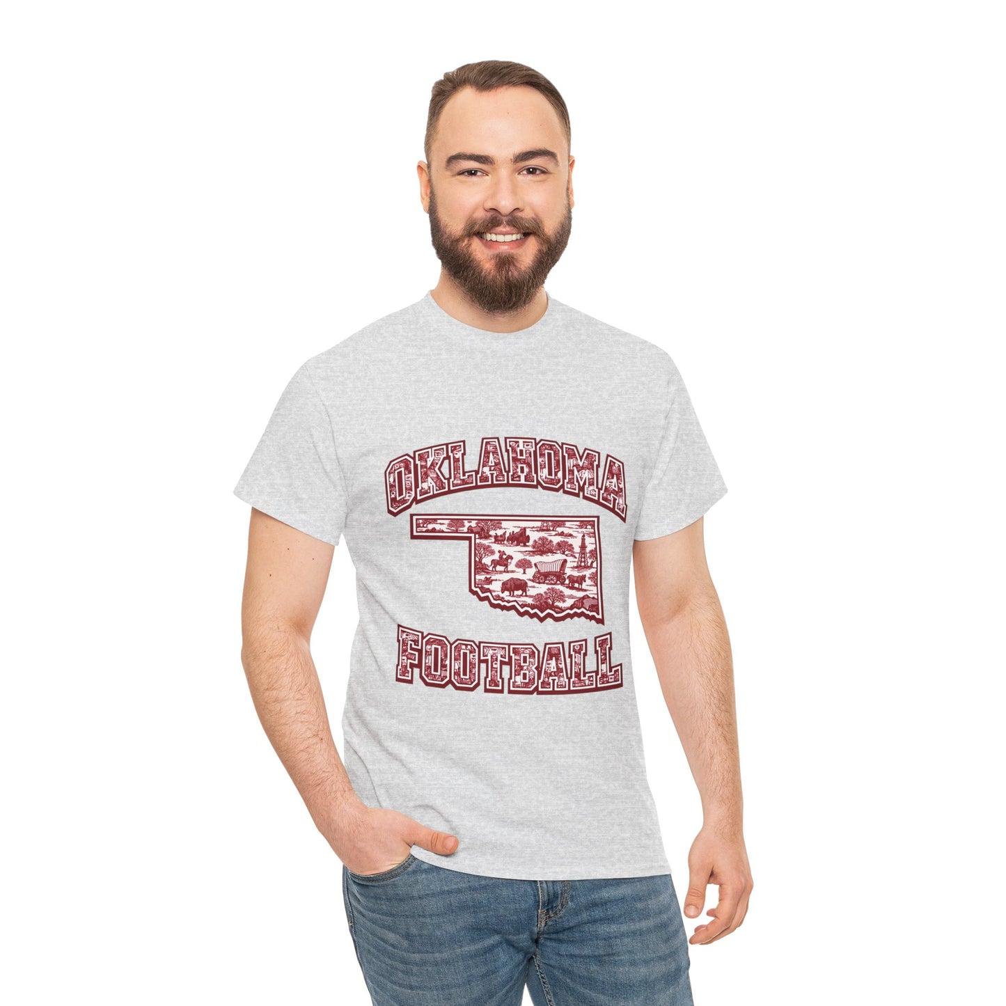 Oklahoma Football Shirt, Vintage Oklahoma Game Day Tee, Crimson Football Fan Shirt, Oklahoma State Toile Graphic Tee, College Football Gift