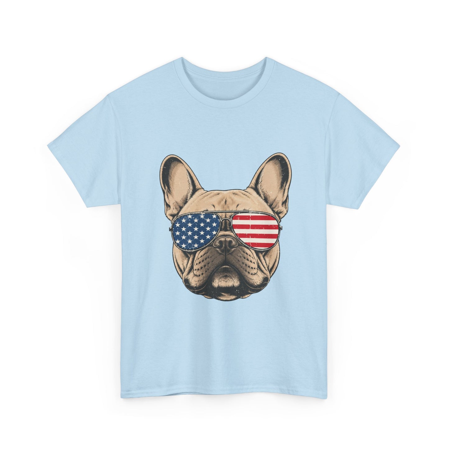 Patriotic French Bulldog Shirt, American Flag Sunglasses Frenchie Tee, Fourth of July Dog Lover Shirt, USA French Bulldog Gift