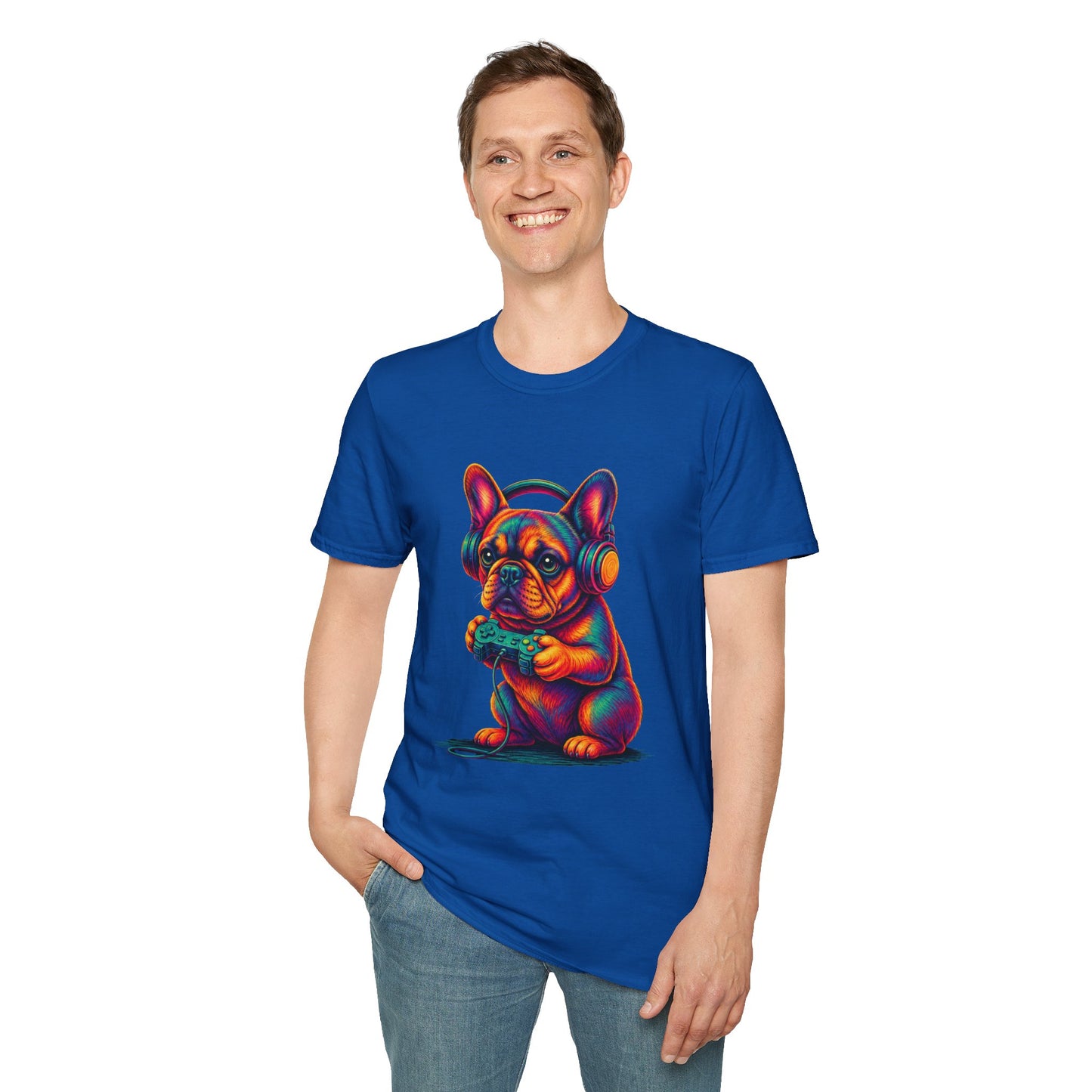 French Bulldog Gamer Shirt, Gaming Frenchie Tee, Gamer Dog Shirt, Video Game Lover Gift, Frenchie Gamer Gift, Cute French Bulldog Shirt, Dog Lover Tee
