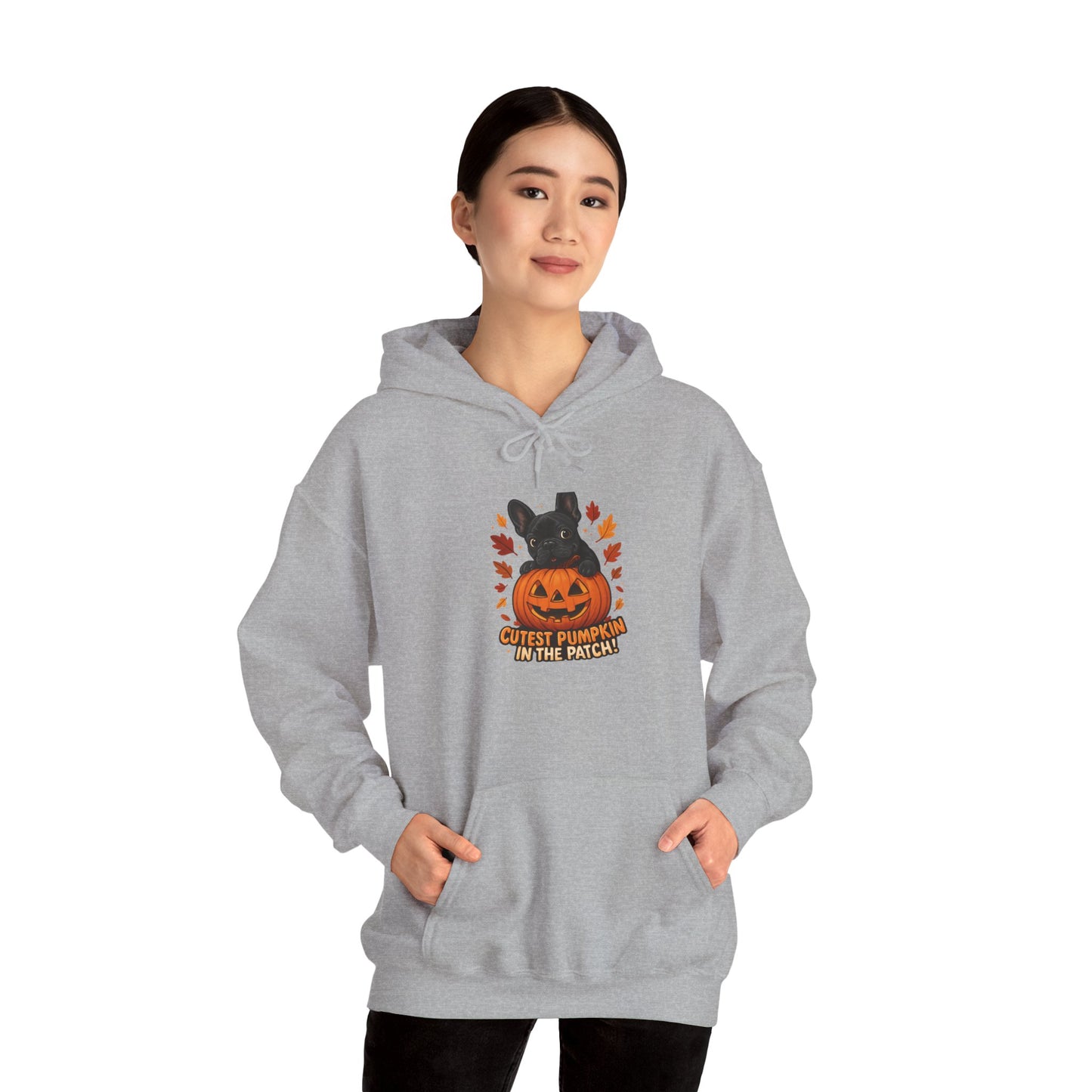 Cutest Pumpkin in the Patch Hoodie | Frenchie Fall Sweatshirt | Halloween Dog Lover Gift | Cozy French Bulldog Pumpkin Patch Hoodie