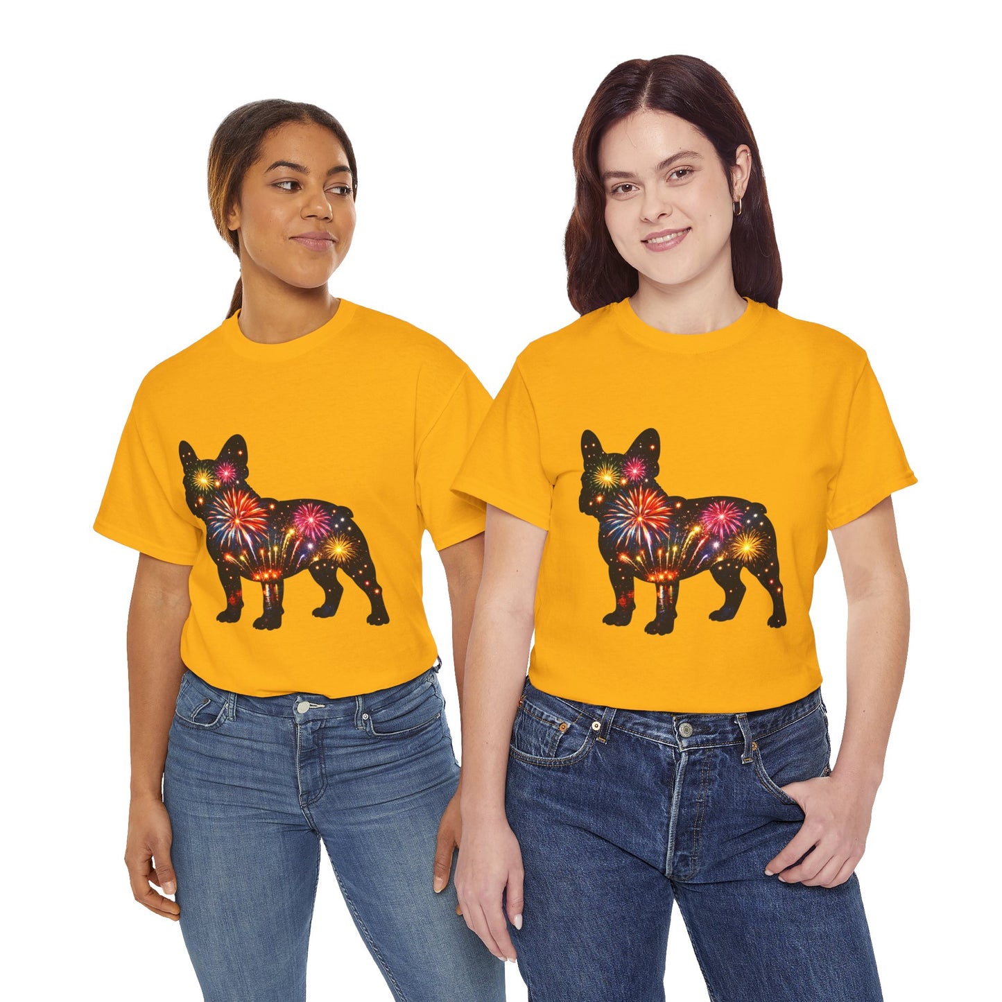 Patriotic French Bulldog Shirt, Fireworks Frenchie Tee, Fourth of July Dog Lover Shirt, Independence Day French Bulldog Gift, USA Dog Tee