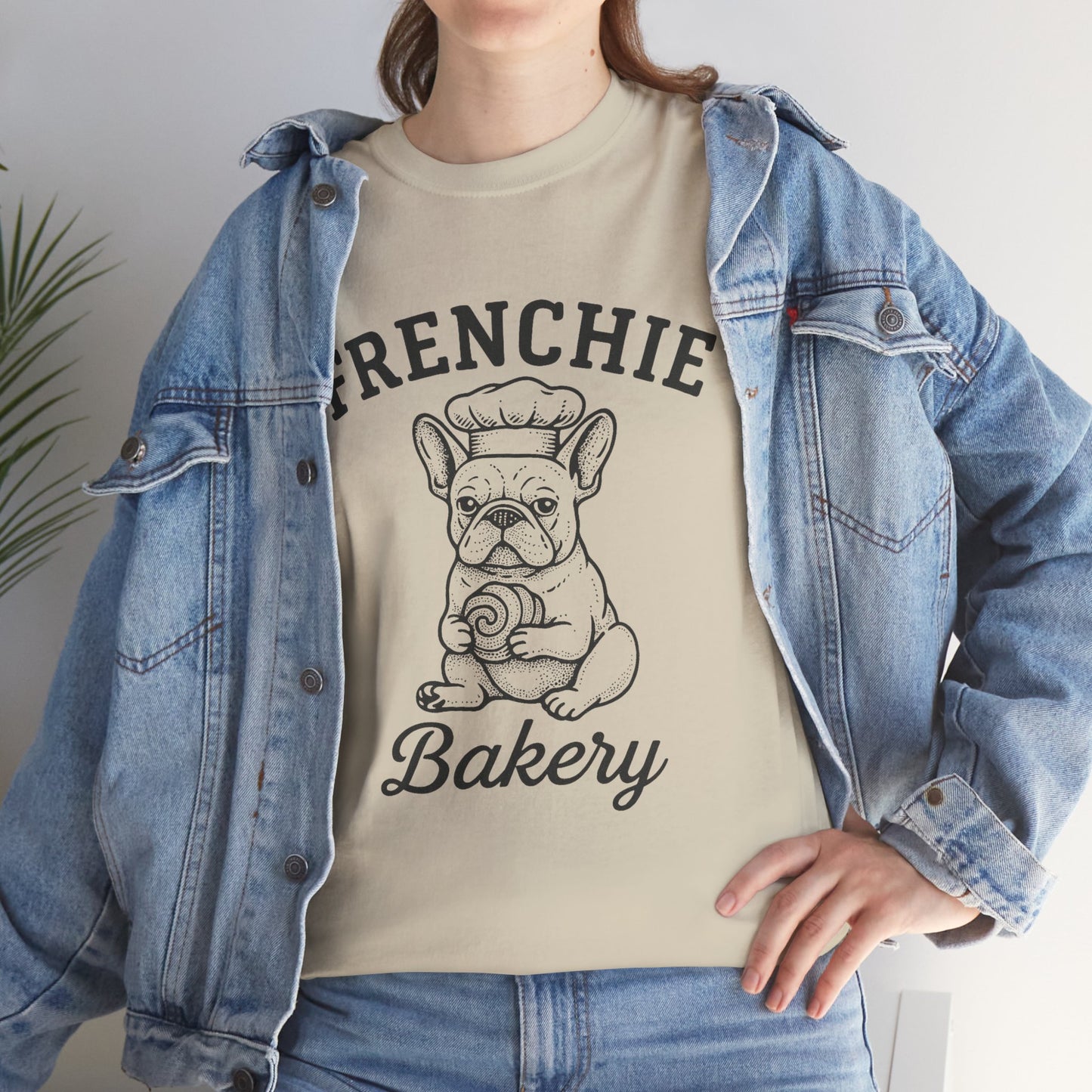 Frenchie Bakery T-Shirt French Bulldog Chef Tee, Cute Dog Lover Gift, Vintage Frenchie Café Graphic