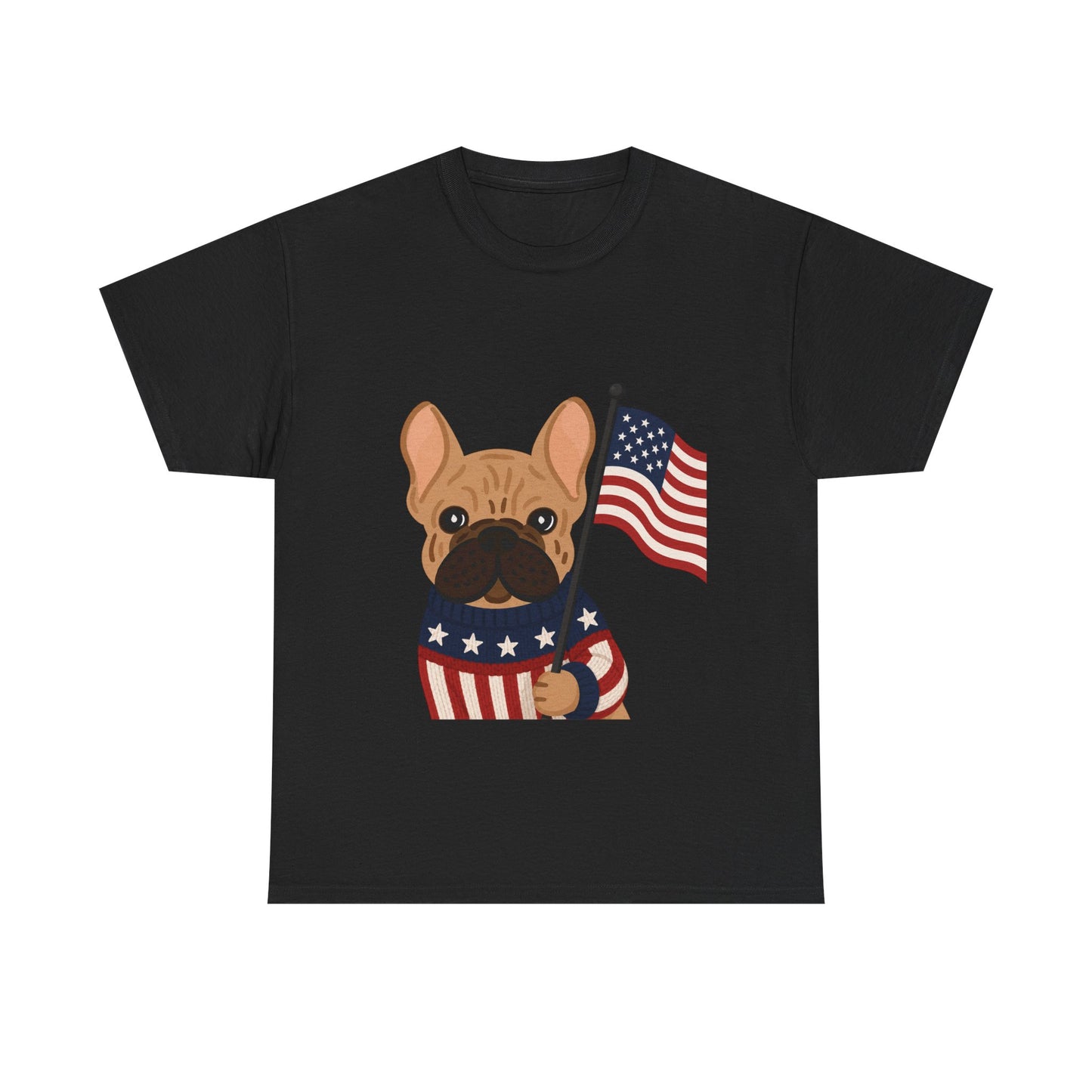 Patriotic French Bulldog Shirt, American Flag Frenchie Tee, Fourth of July Dog Lover Shirt, USA French Bulldog Gift, Patriotic Puppy Sweater Tee