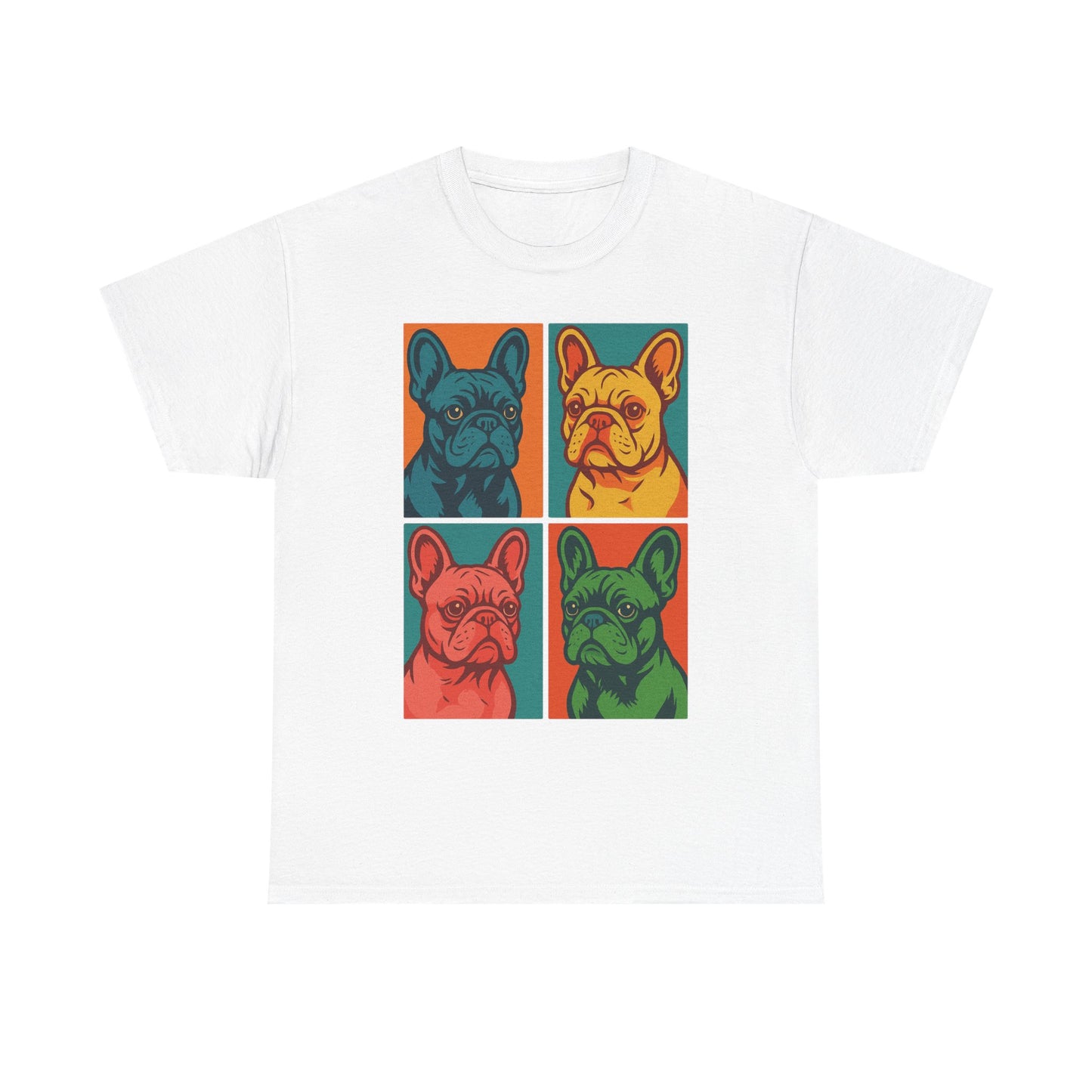 Pop Art French Bulldog T-Shirt • Colorful Frenchie Dog Tee • Retro Pop Art Dog Shirt • French Bulldog Lover Gift • Bright Graphic Dog Tee
